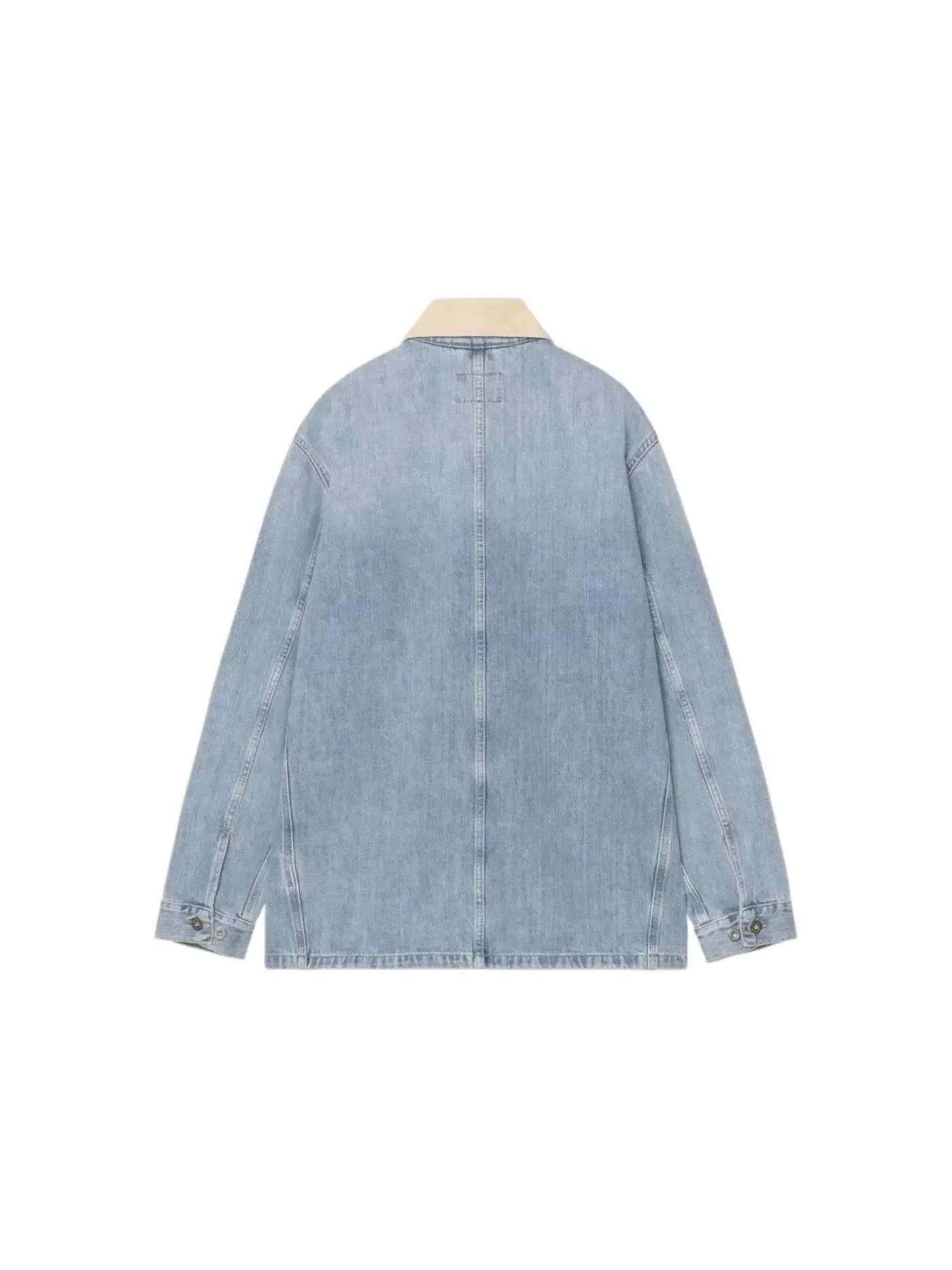 Мужская куртка-чук джинсовая с длинным рукавом Carhartt — изображение 2 из 2, синий/коричневый