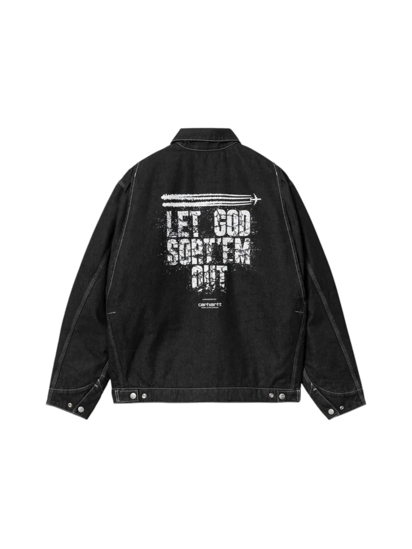 Мужская куртка с принтом OG Detroit Jacket Carhartt — изображение 2 из 2, черный