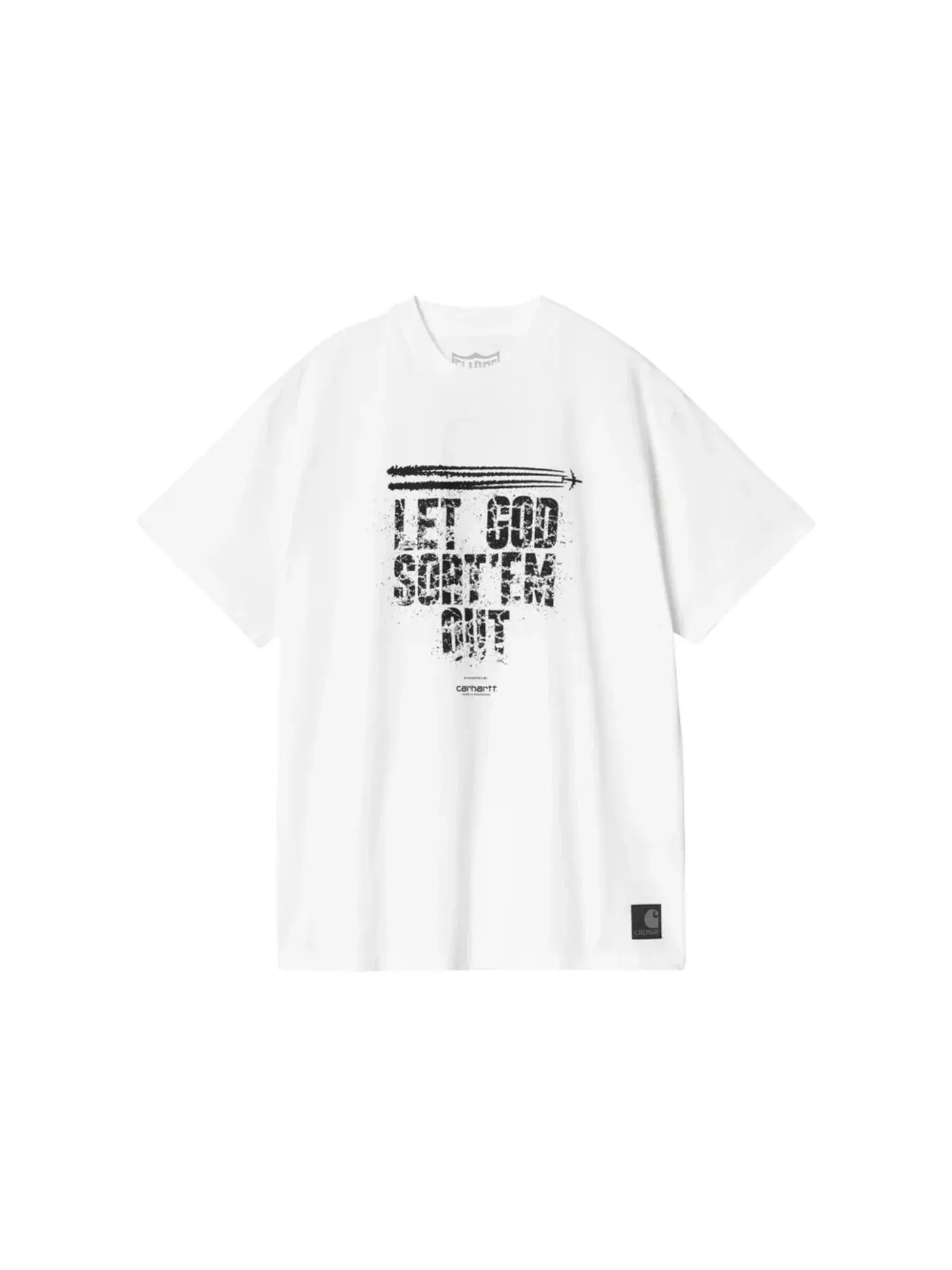 Мужская футболка с принтом Carhartt WIP x Clipse Let God Sort Em Out — изображение 1 из 2, белый/черный