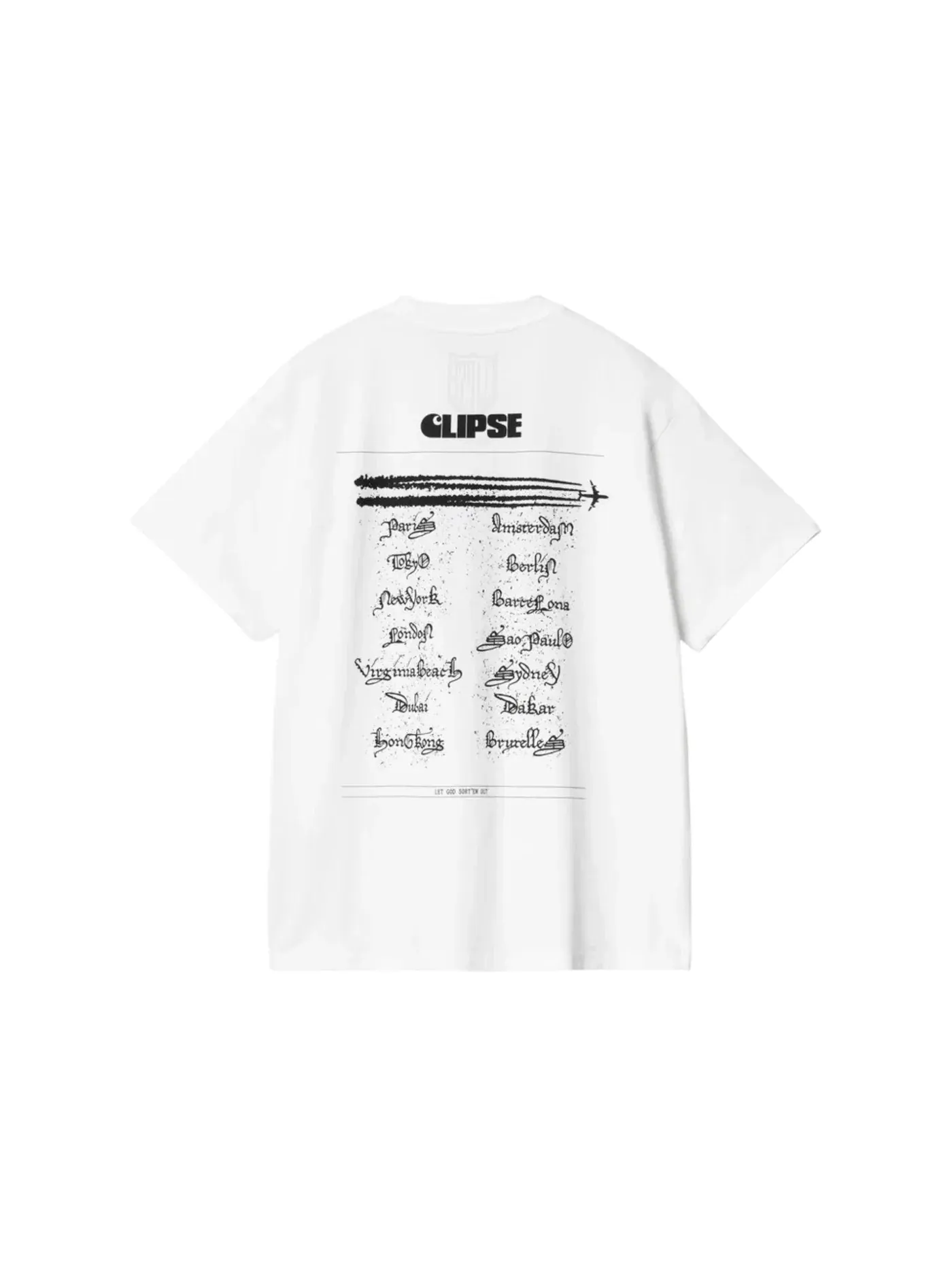 Мужская футболка с принтом Carhartt WIP x Clipse Let God Sort Em Out — изображение 2 из 2, белый/черный