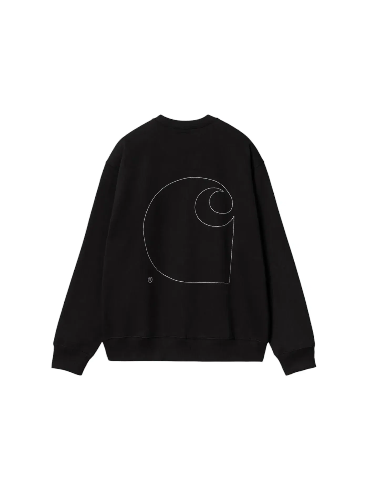 Мужской свитшот с принтом Sweatshirt Carhartt — изображение 2 из 2, черный/белый