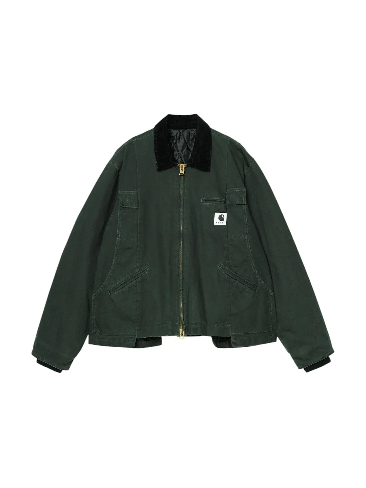 Мужская куртка-пуховик с принтом Carhartt WIP x Sacai Duck Jacket Carhartt — изображение 1 из 2, зеленый