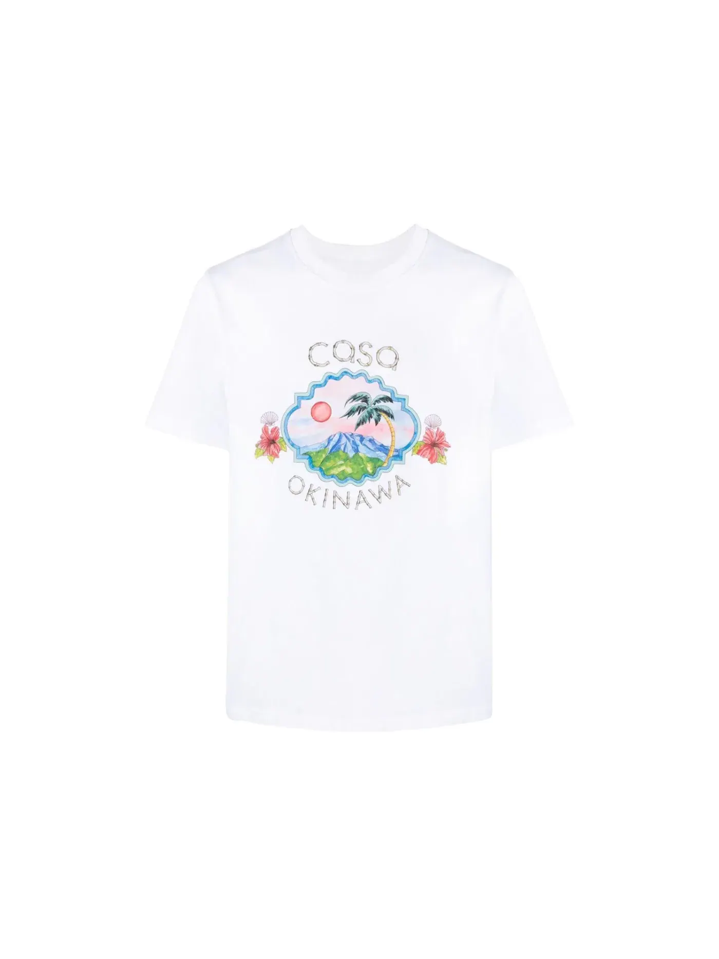 Мужская футболка Casablanca Casa Okinawa T-shirt — изображение 1 из 1, белый