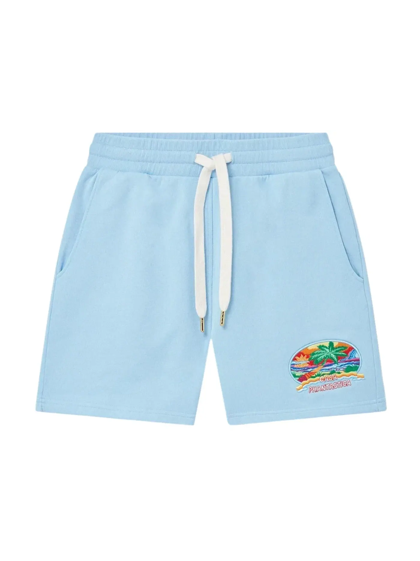 Женские шорты с вышивкой Casablanca Casa Phantastica Embroidered Sweatshorts — изображение 1 из 3, синий