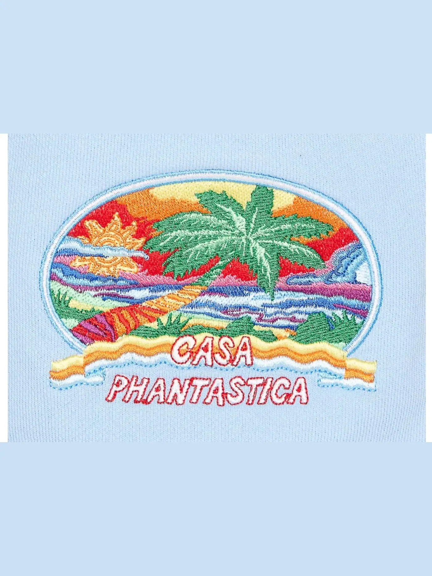 Женские шорты с вышивкой Casablanca Casa Phantastica Embroidered Sweatshorts — изображение 3 из 3, синий