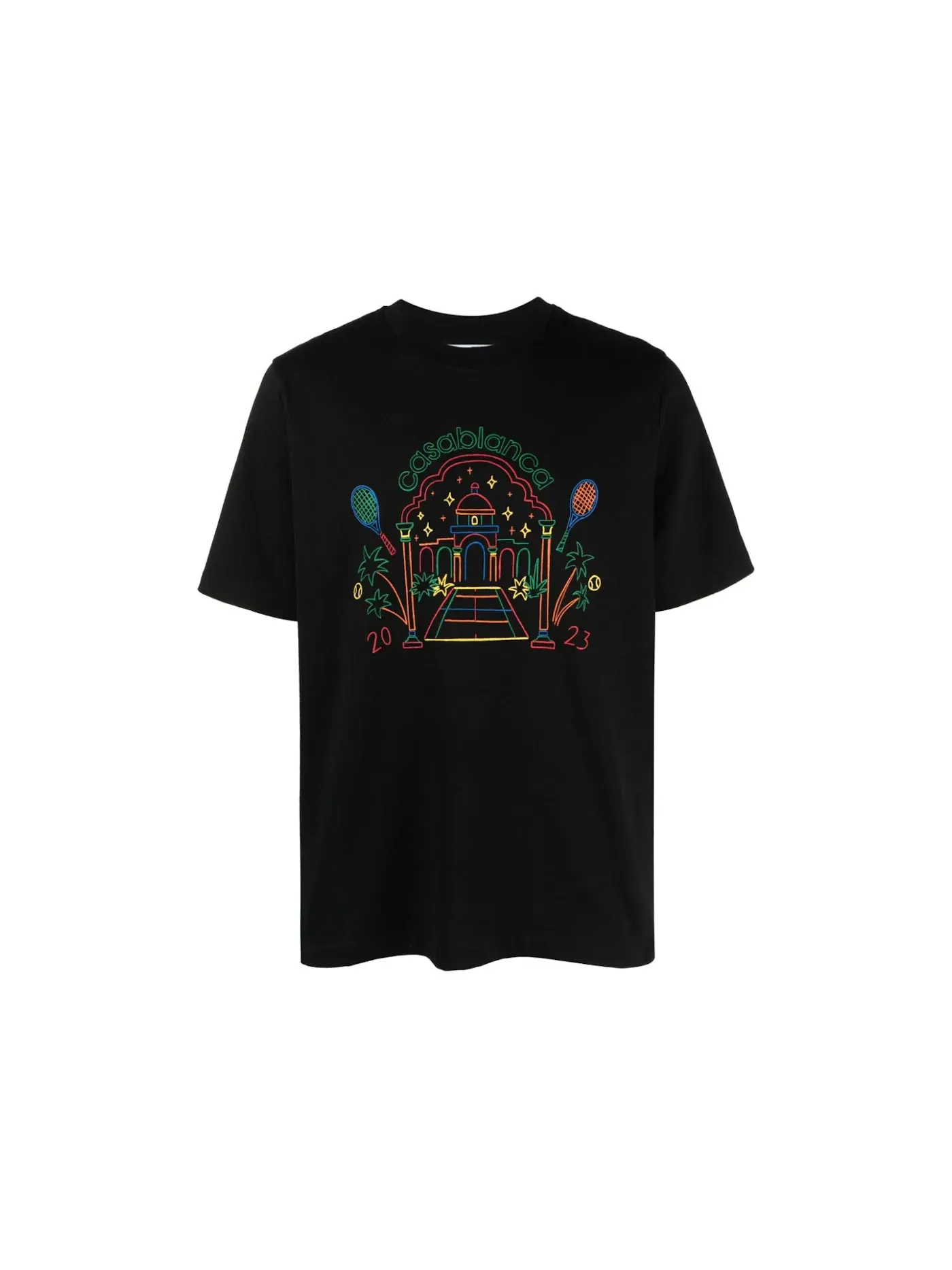 Мужская футболка с принтом Casablanca Temple T-Shirt — изображение 1 из 1, черный