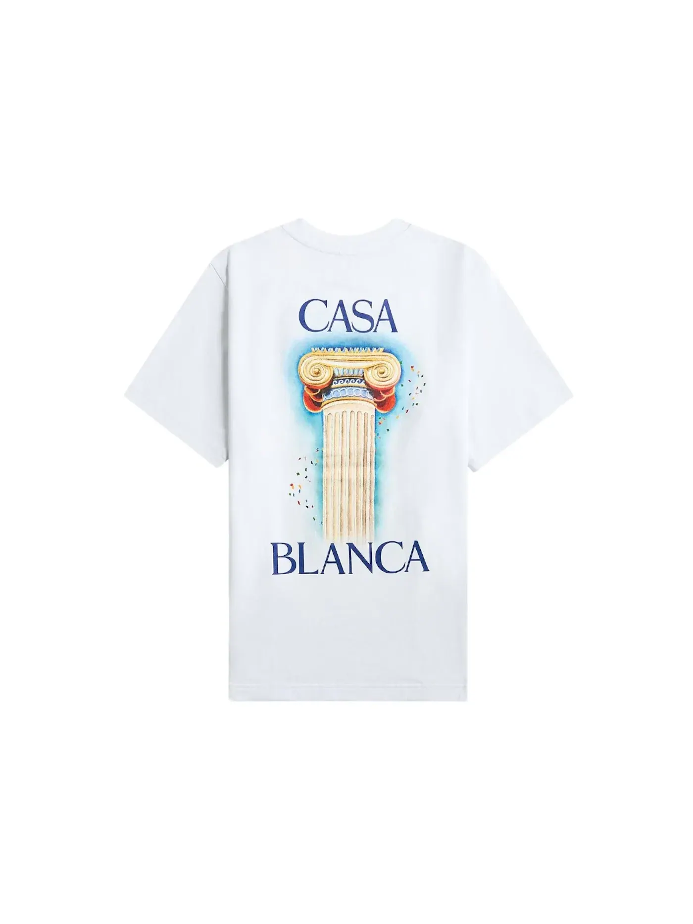 Мужская футболка с принтом Casablanca La Colomne T-shirt — изображение 1 из 2, белый