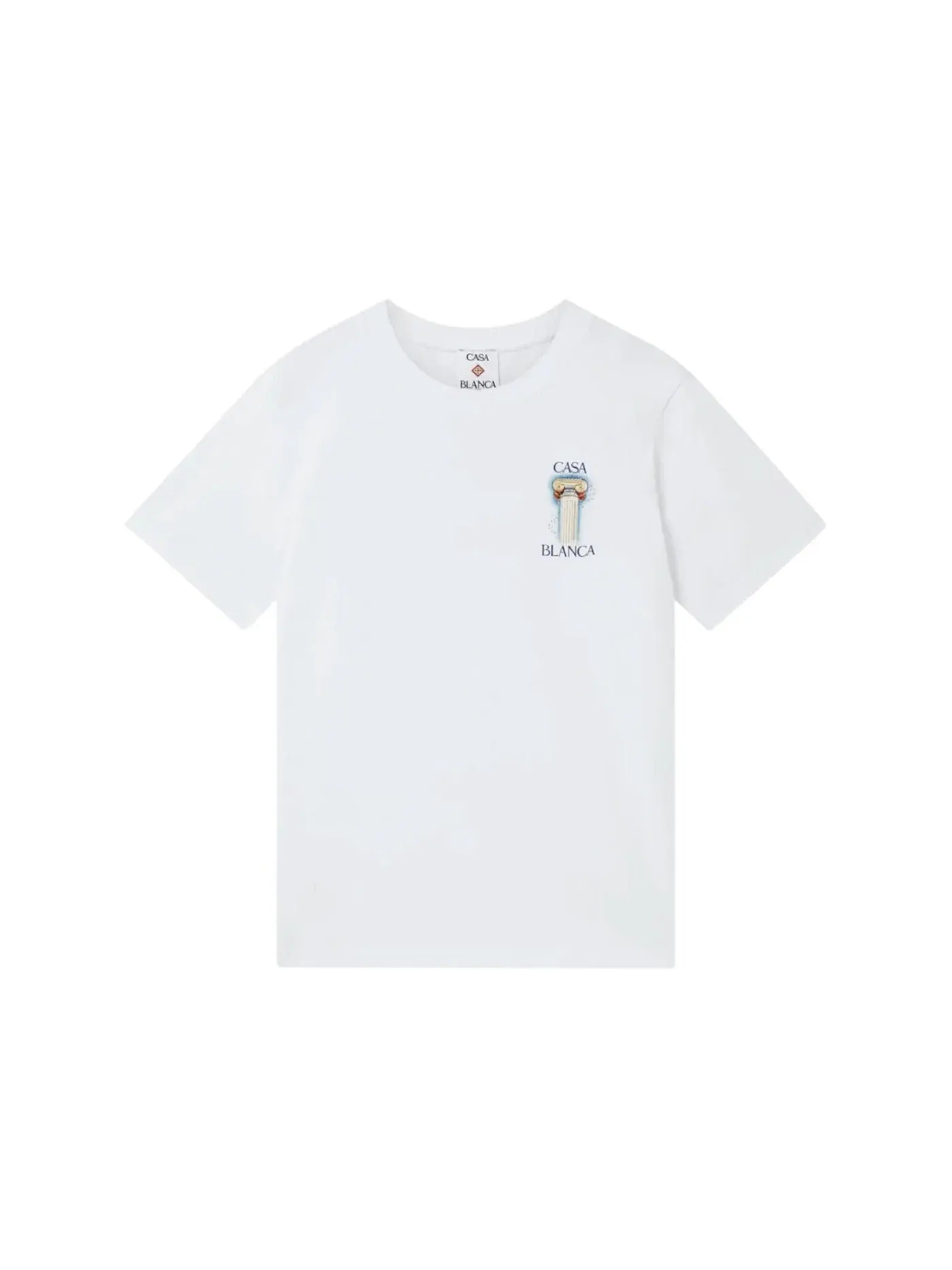 Мужская футболка с принтом Casablanca La Colomne T-shirt — изображение 2 из 2, белый