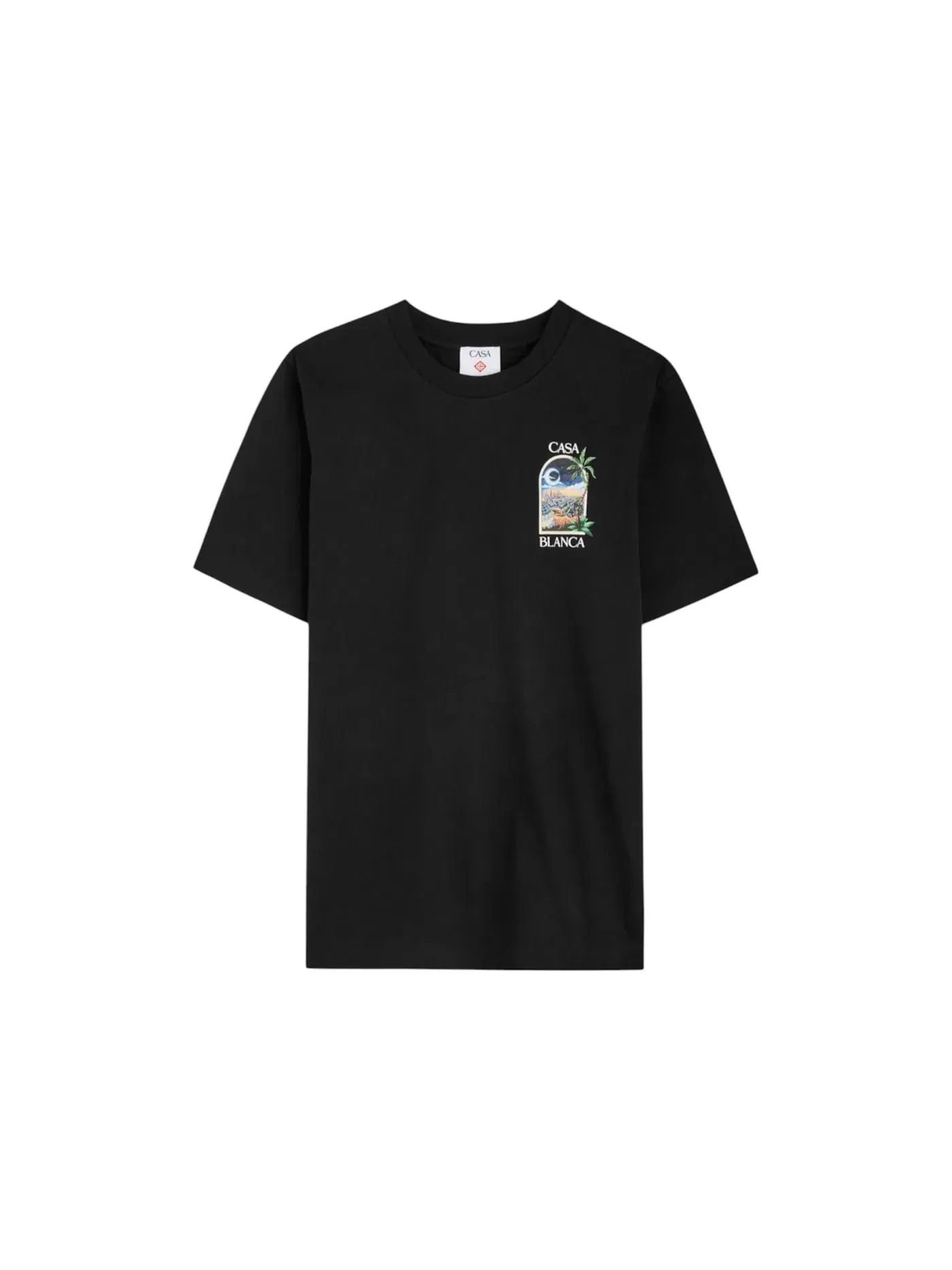 Мужская футболка с принтом Casablanca LA Nights T-shirt — изображение 2 из 2, черный