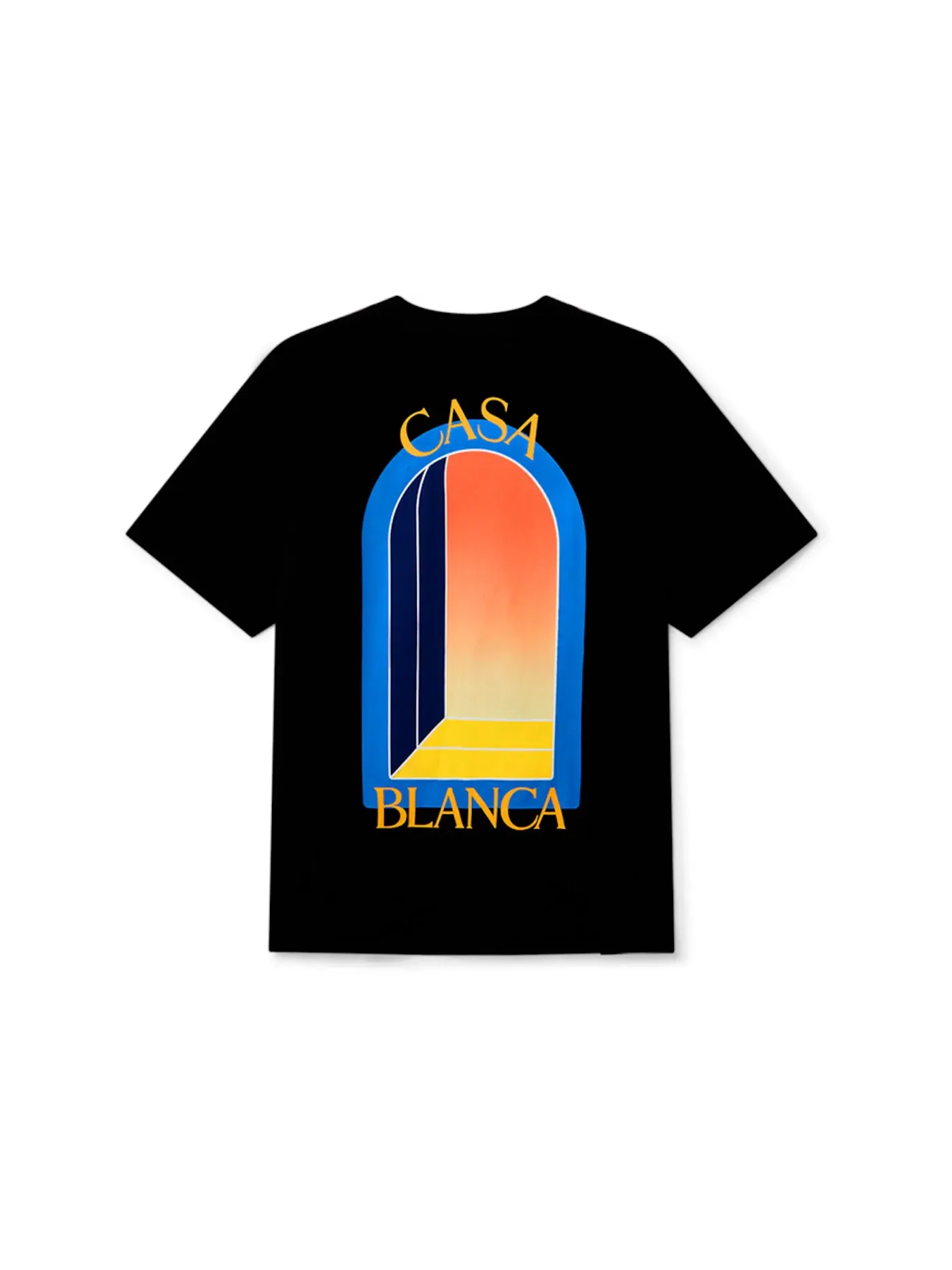 Мужская футболка с принтом Casablanca T-shirt — изображение 1 из 2, черный/мульти