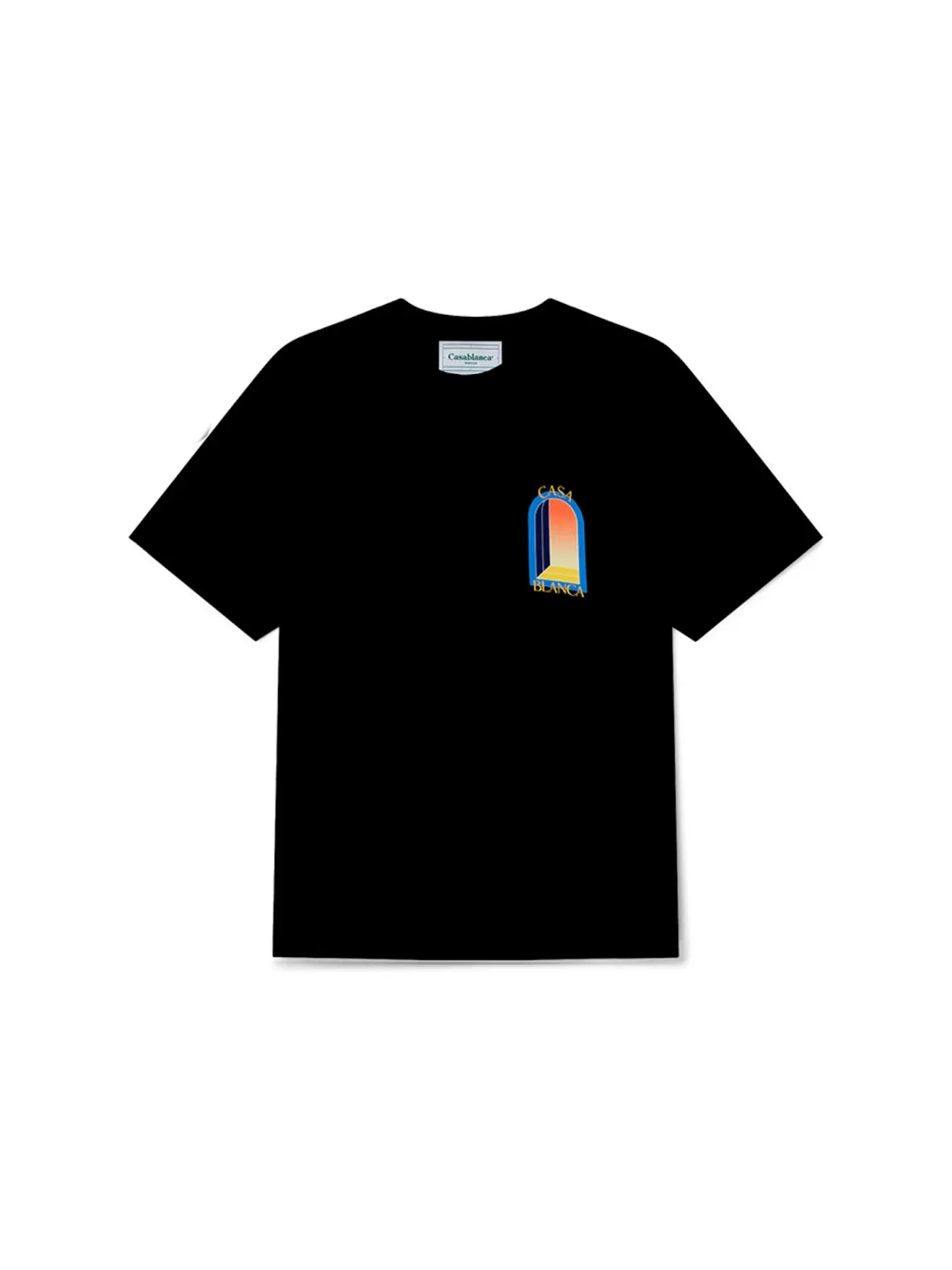 Мужская футболка с принтом Casablanca T-shirt — изображение 2 из 2, черный/мульти