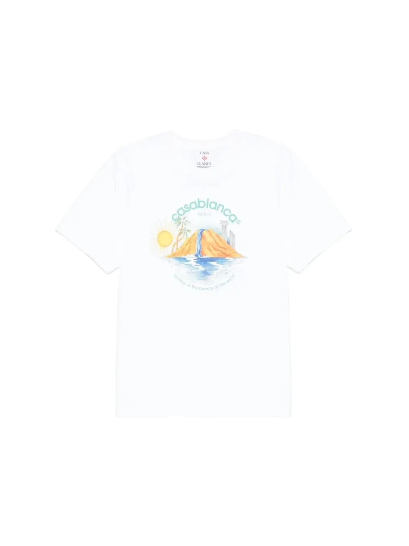Мужская футболка с принтом Casablanca Oasis Logo — изображение 1 из 1, белый