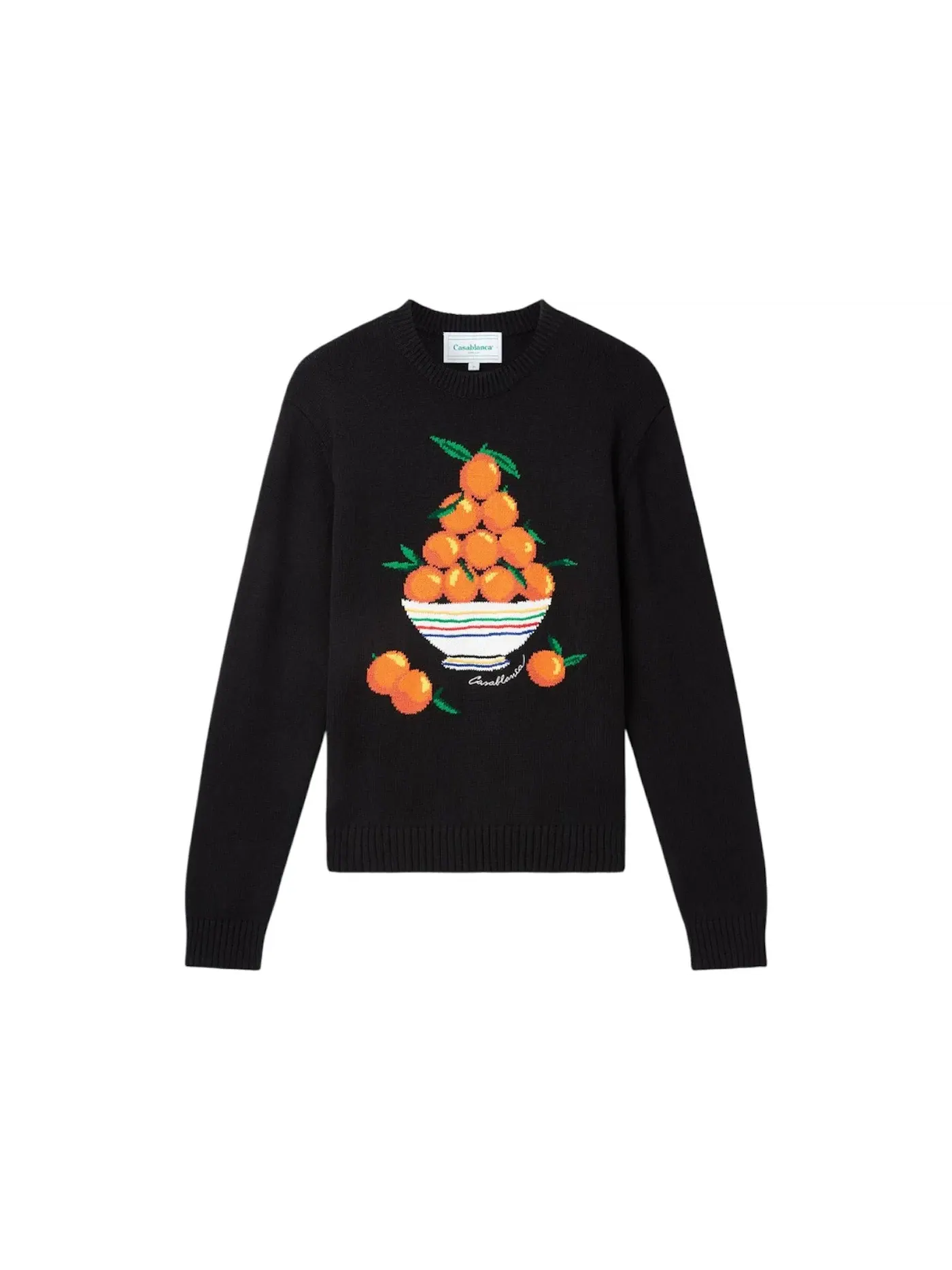 Мужской свитер с интарсией Pyramide D'Oranges Casablanca — изображение 1 из 3, черный
