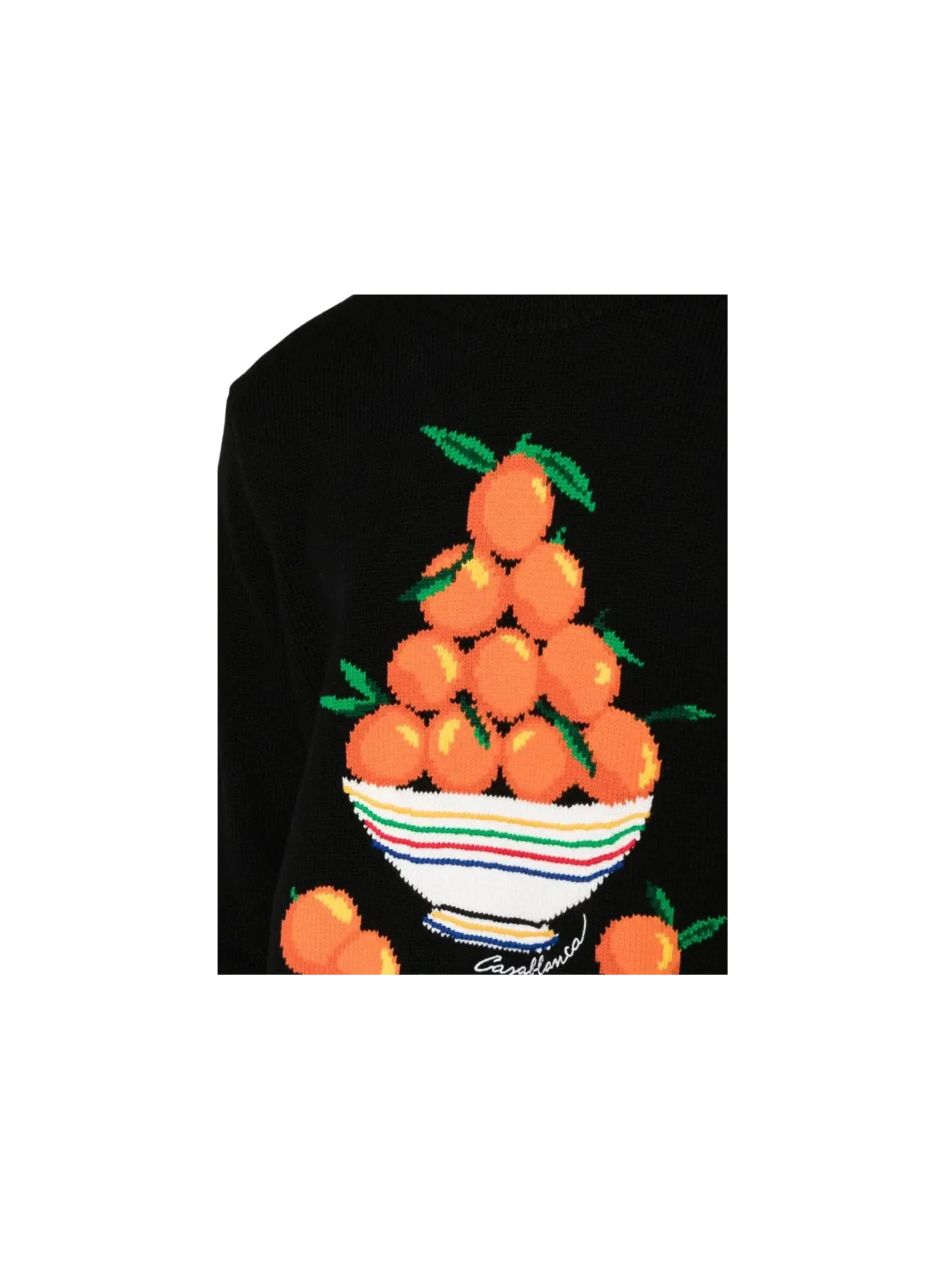 Мужской свитер с интарсией Pyramide D'Oranges Casablanca — изображение 3 из 3, черный