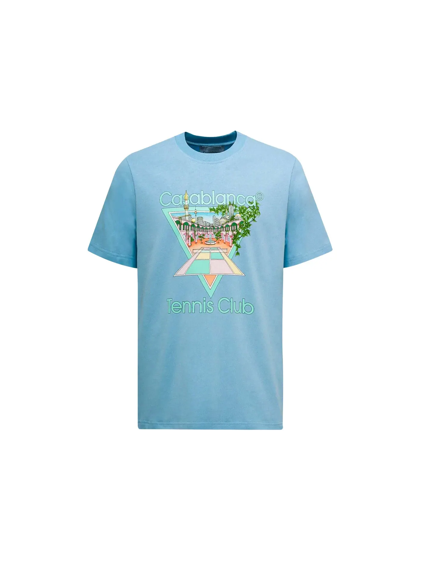 Мужская футболка с принтом Casablanca Tennis Club Icon T-shirt Casablanca — изображение 1 из 2, синий