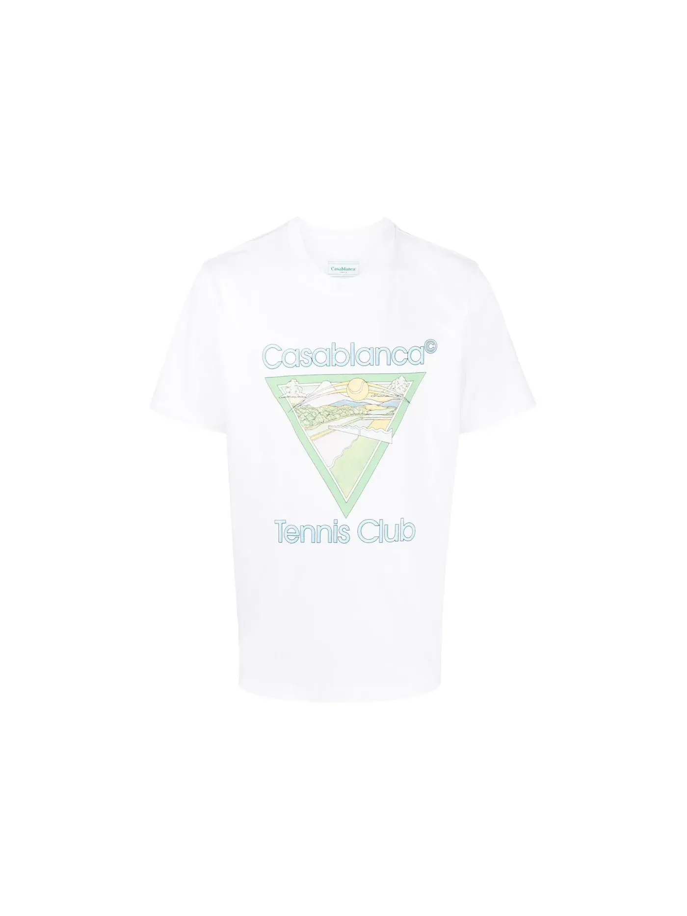 Мужская футболка с принтом Casablanca Casablanca Tennis Club Icon T-shirt — изображение 1 из 1, белый