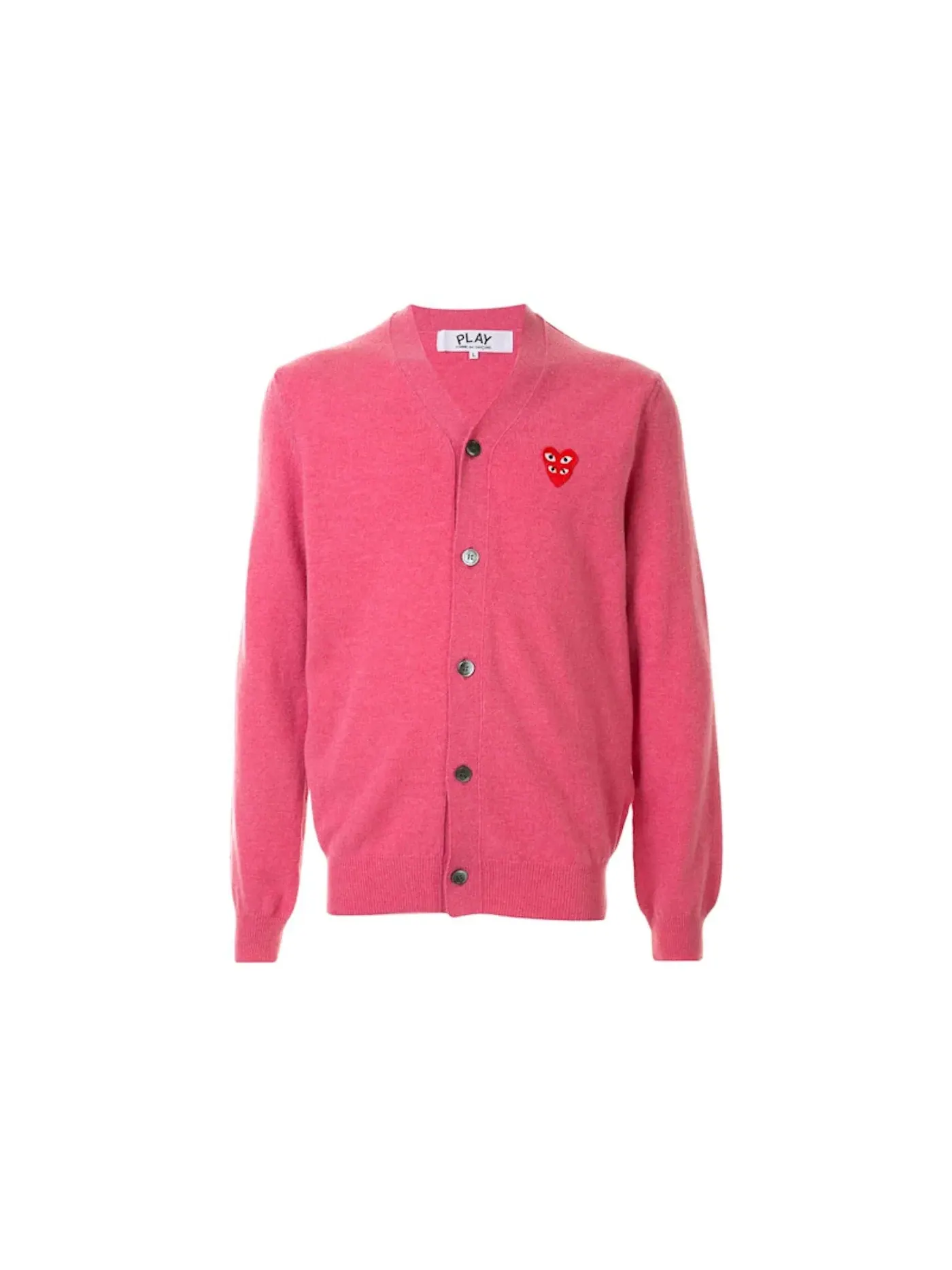 Унисекс кардиган с принтом Small Heart Comme des Garcons PLAY — изображение 1 из 1, розовый