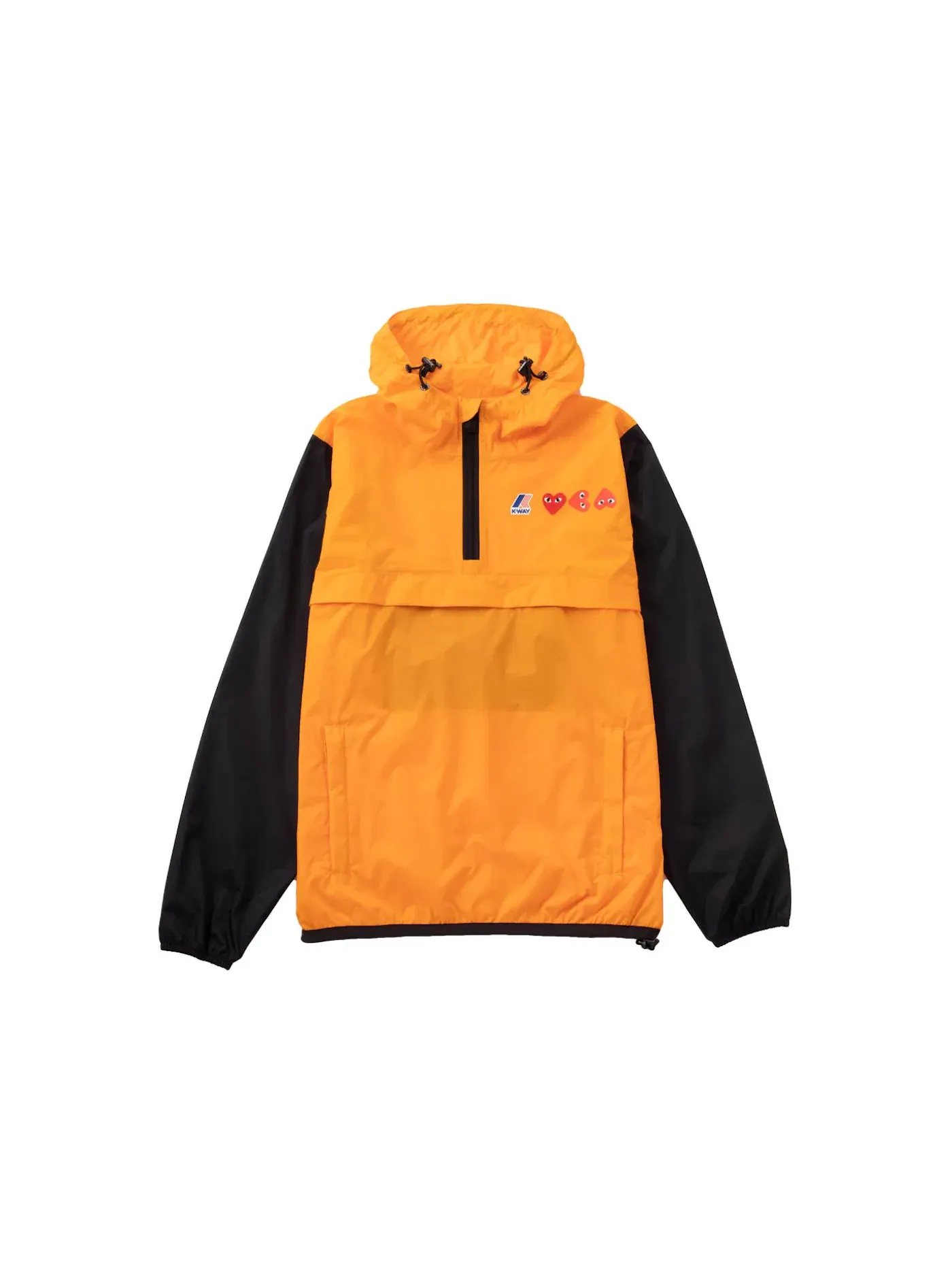 Унисекс куртка с полузастежкой-молнией Comme des Garcons PLAY — изображение 1 из 2, оранжевый черный