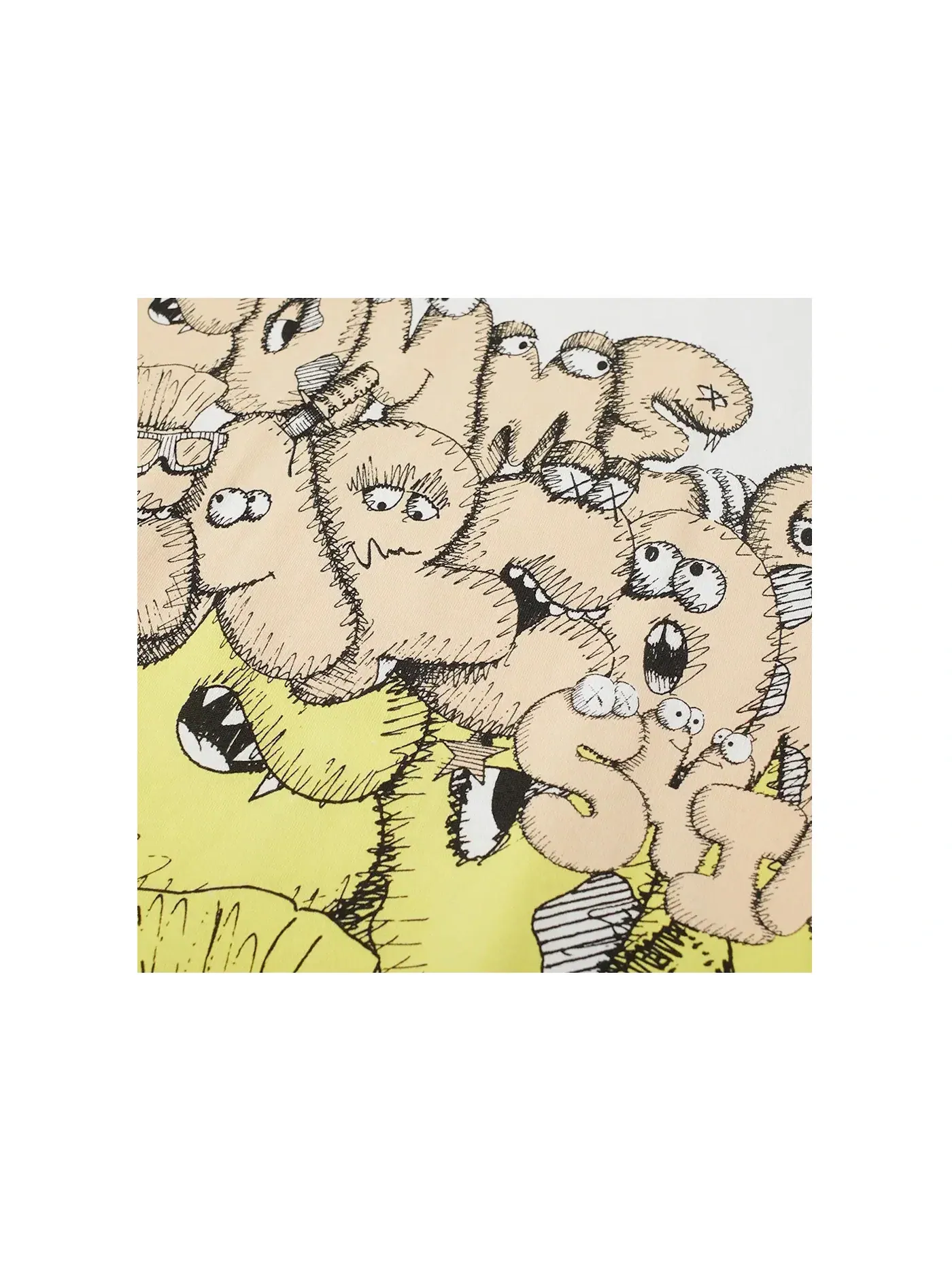 Мужская футболка с принтом CDG Shirt x KAWS Comme des Garcons — изображение 2 из 2, белый/желтый