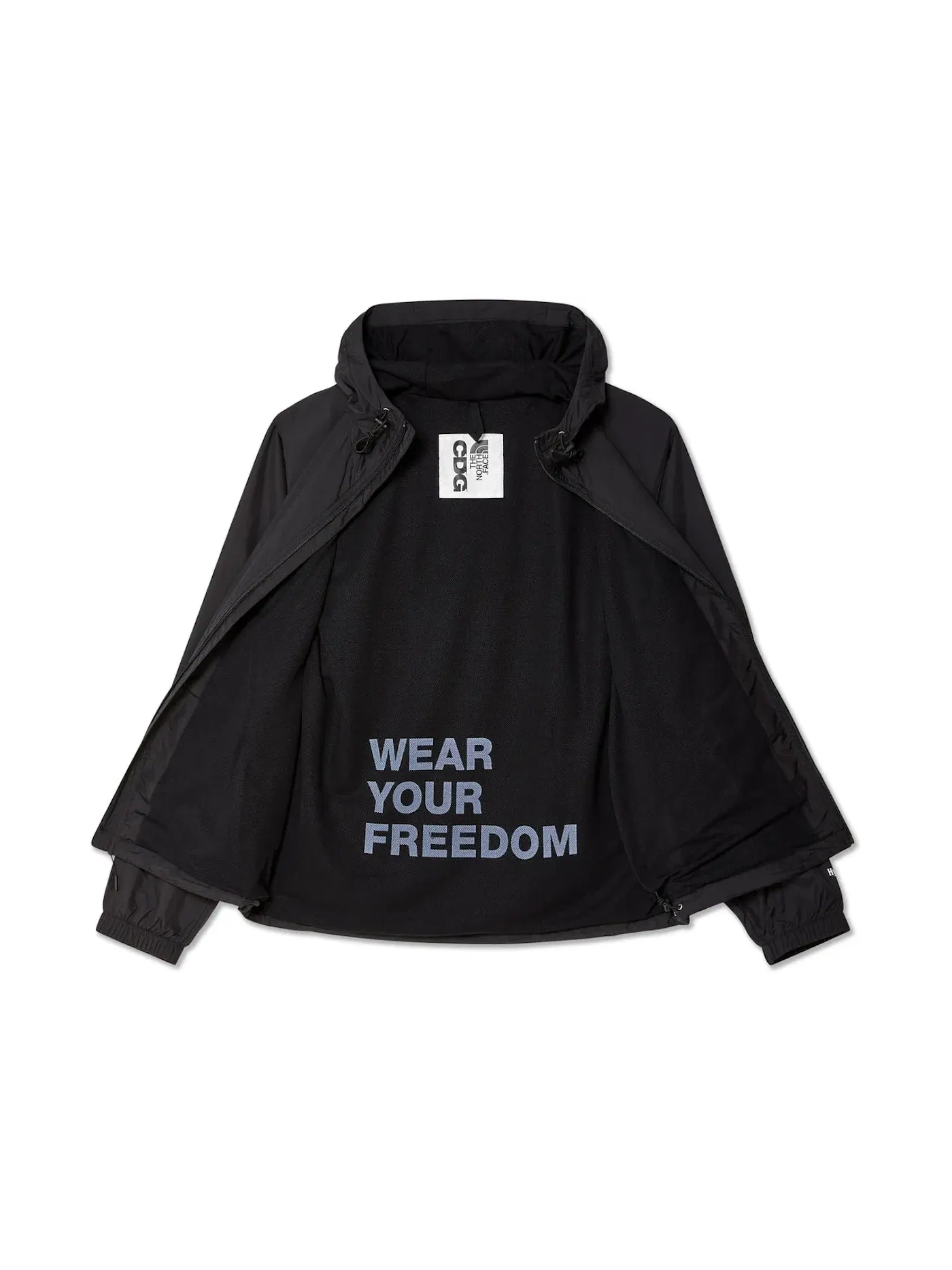 Мужская куртка с принтом CDG The North Face Hydrenaline Jacket Comme des Garcons — изображение 3 из 3, черный