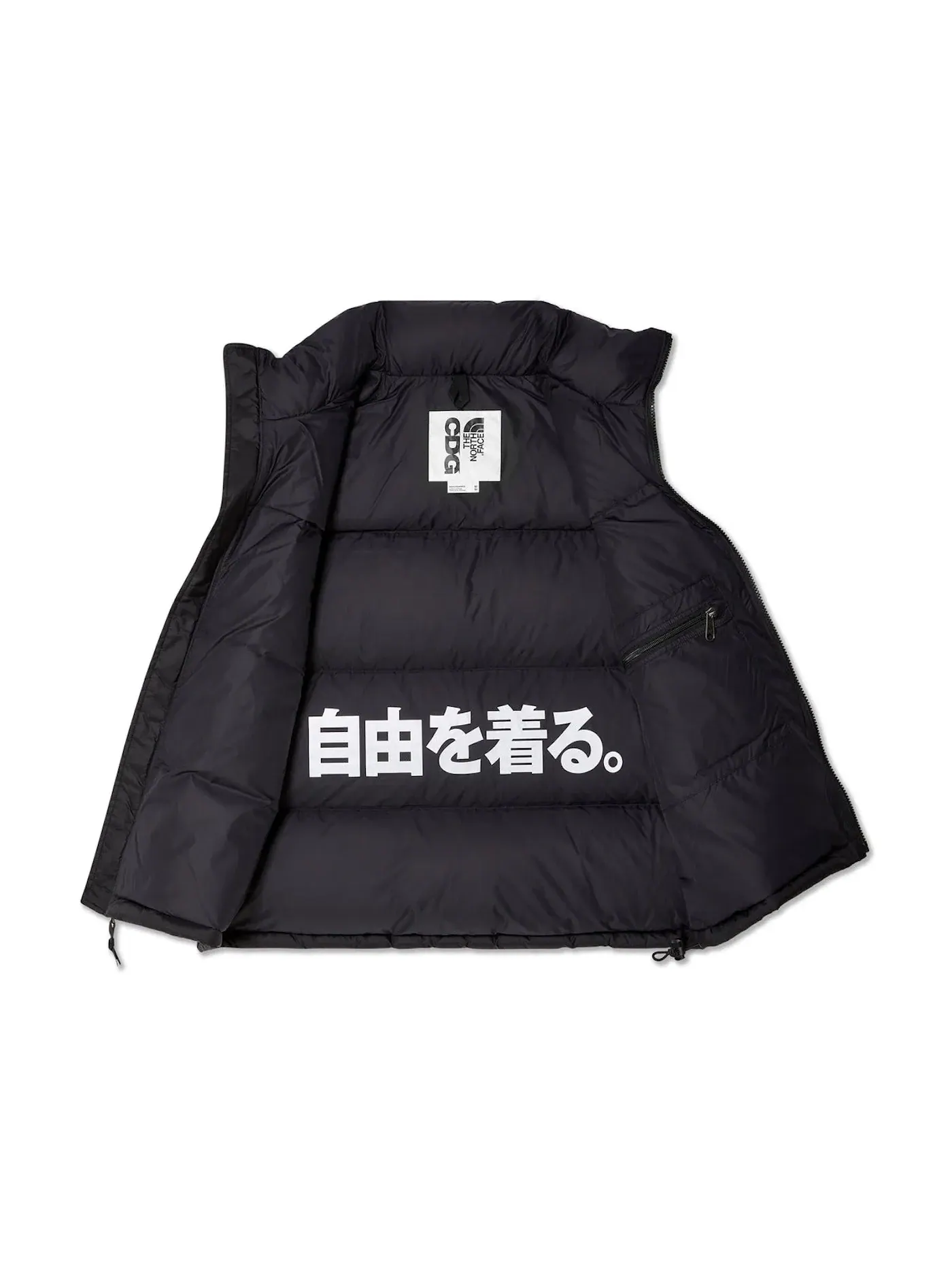 Мужской жилет CDG The North Face Nuptse Comme des Garcons — изображение 3 из 3, черный