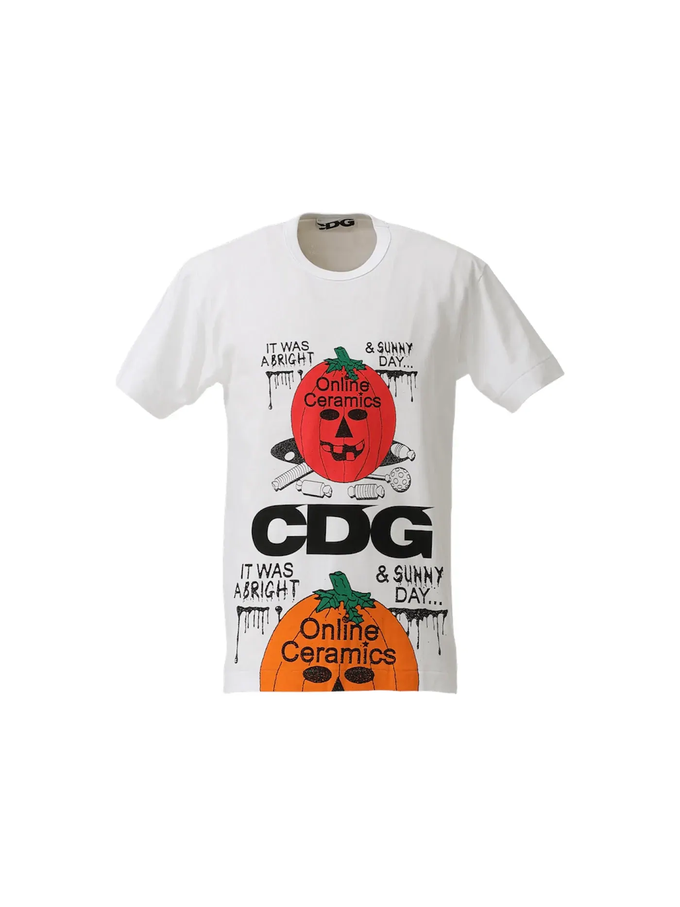 Мужская футболка с принтом T-Shirt 2 Comme des Garcons — изображение 1 из 1, белый