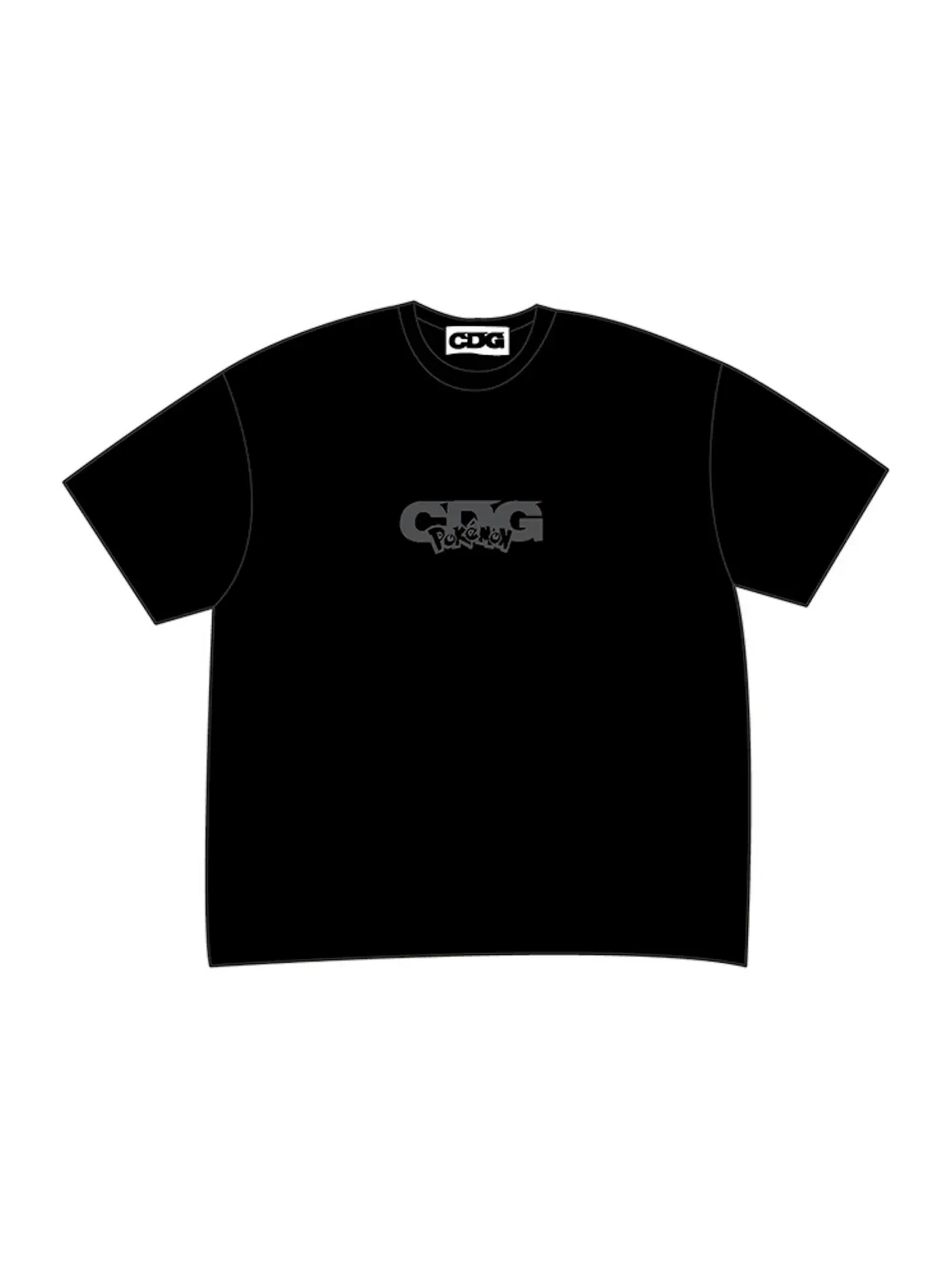 Футболка оверсайз с принтом CDG x Pokemon Comme des Garcons — изображение 1 из 1, черный