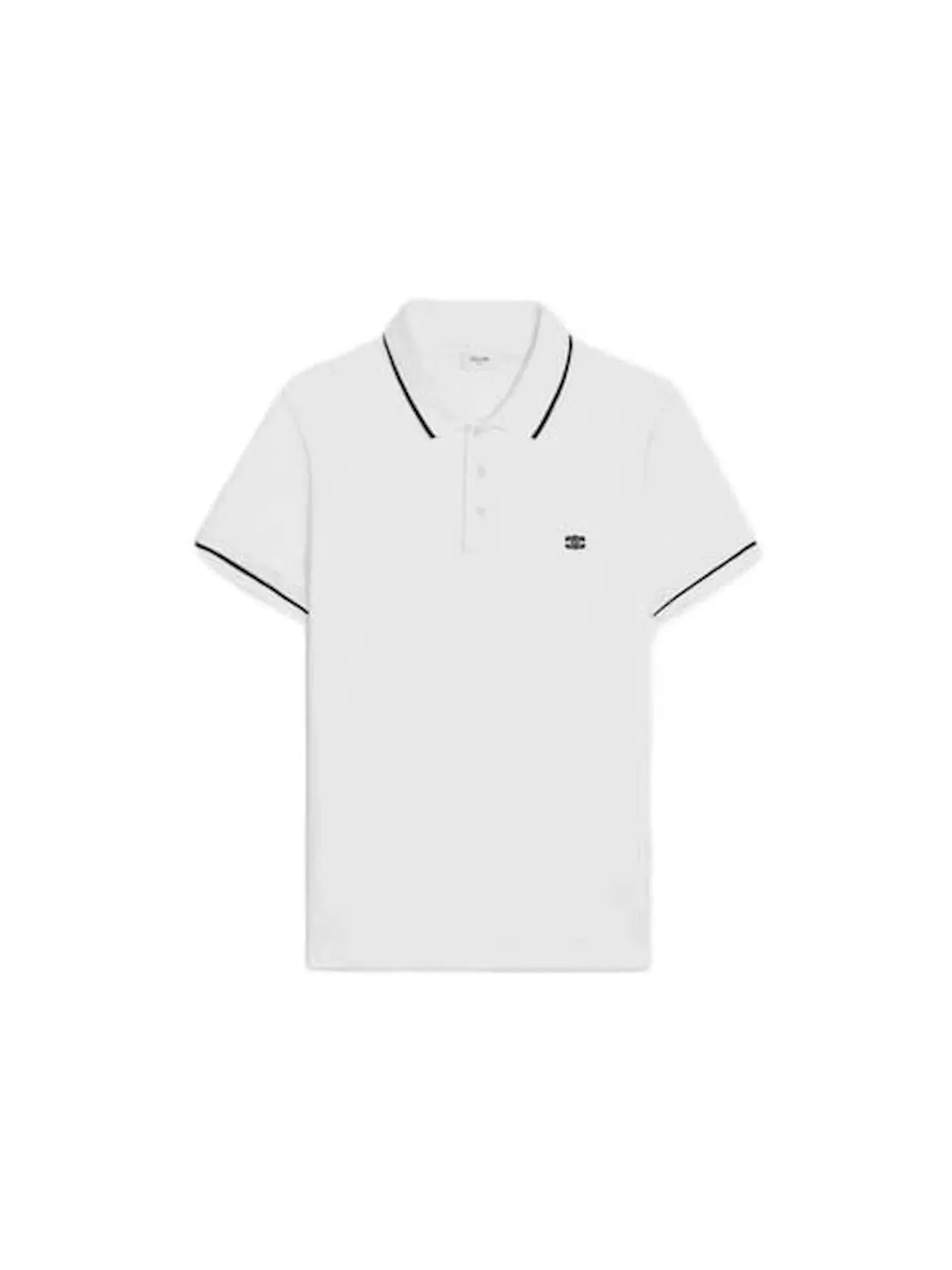 Мужское поло с коротким рукавом Polo Celine — изображение 1 из 1, белый/черный
