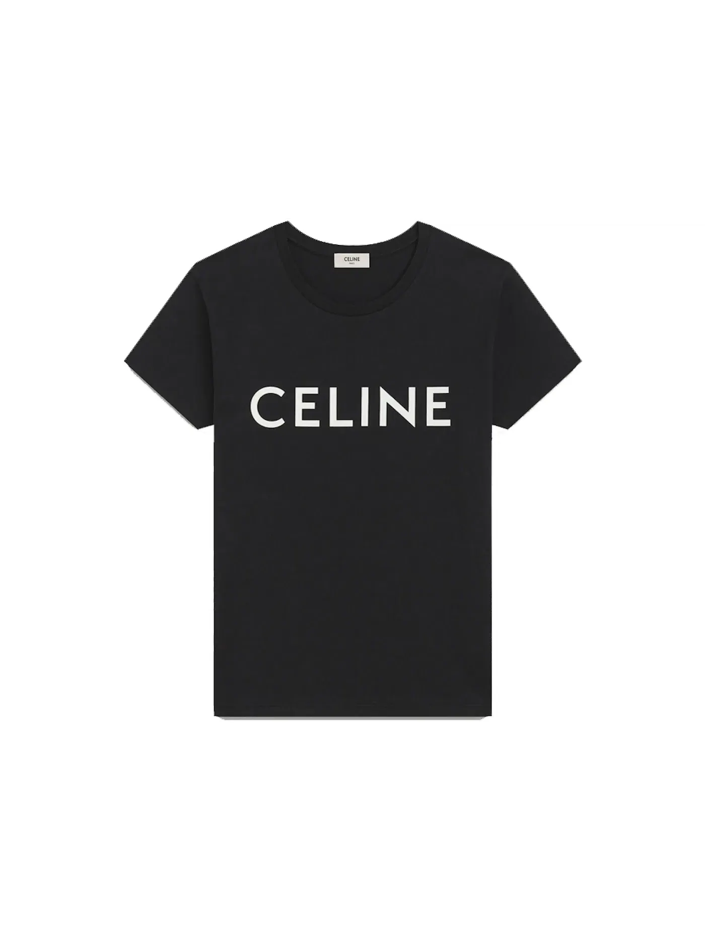 Мужская футболка хлопковая T-Shirt Celine — изображение 1 из 1, черный/белый