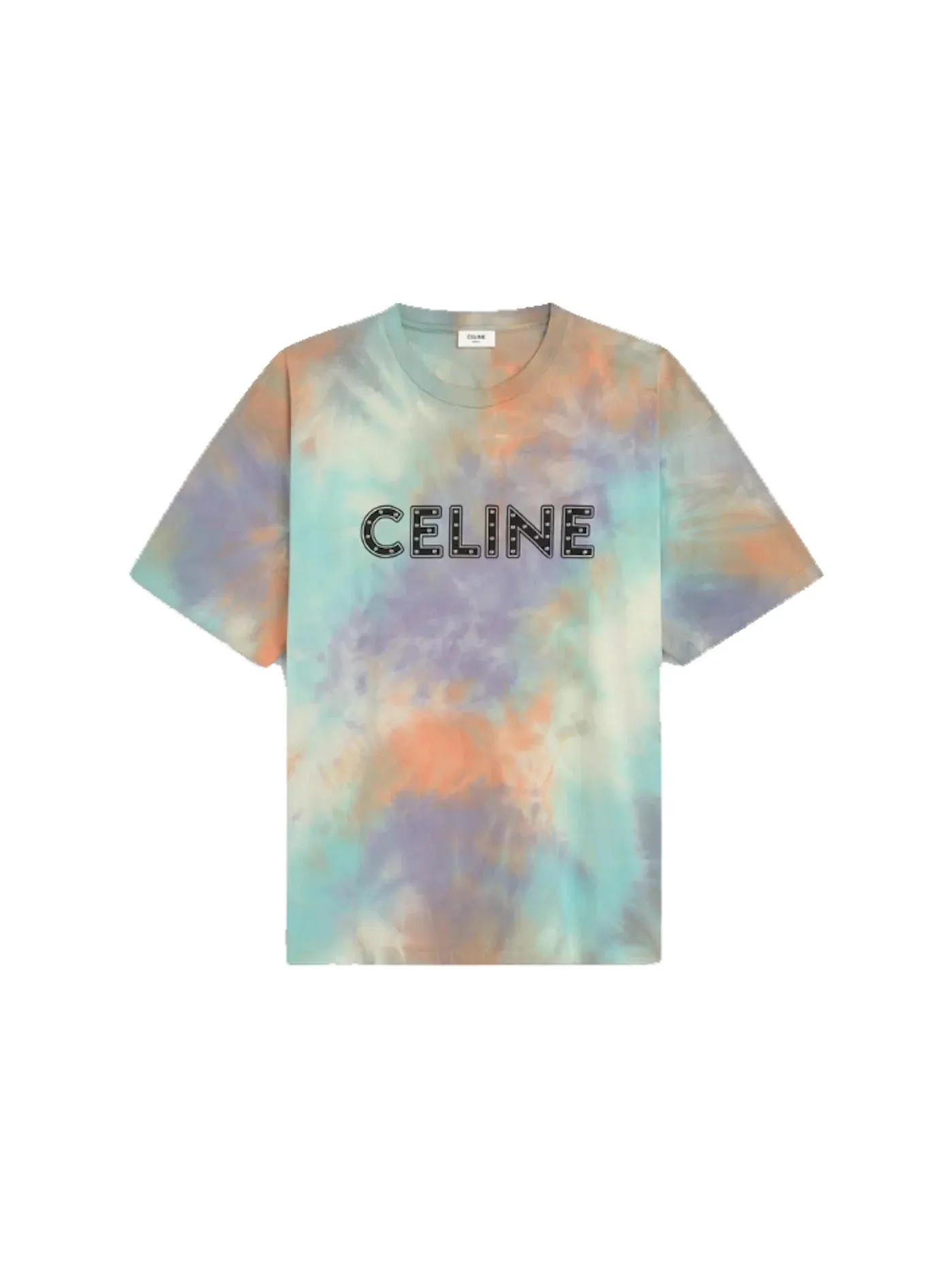 Мужская футболка с принтом T-Shirt with Studs Celine — изображение 1 из 1, мульти