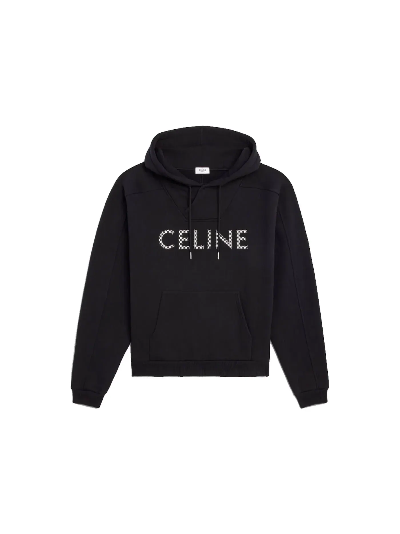 Мужской свитшот из футера с принтом Celine — изображение 1 из 1, черный/белый