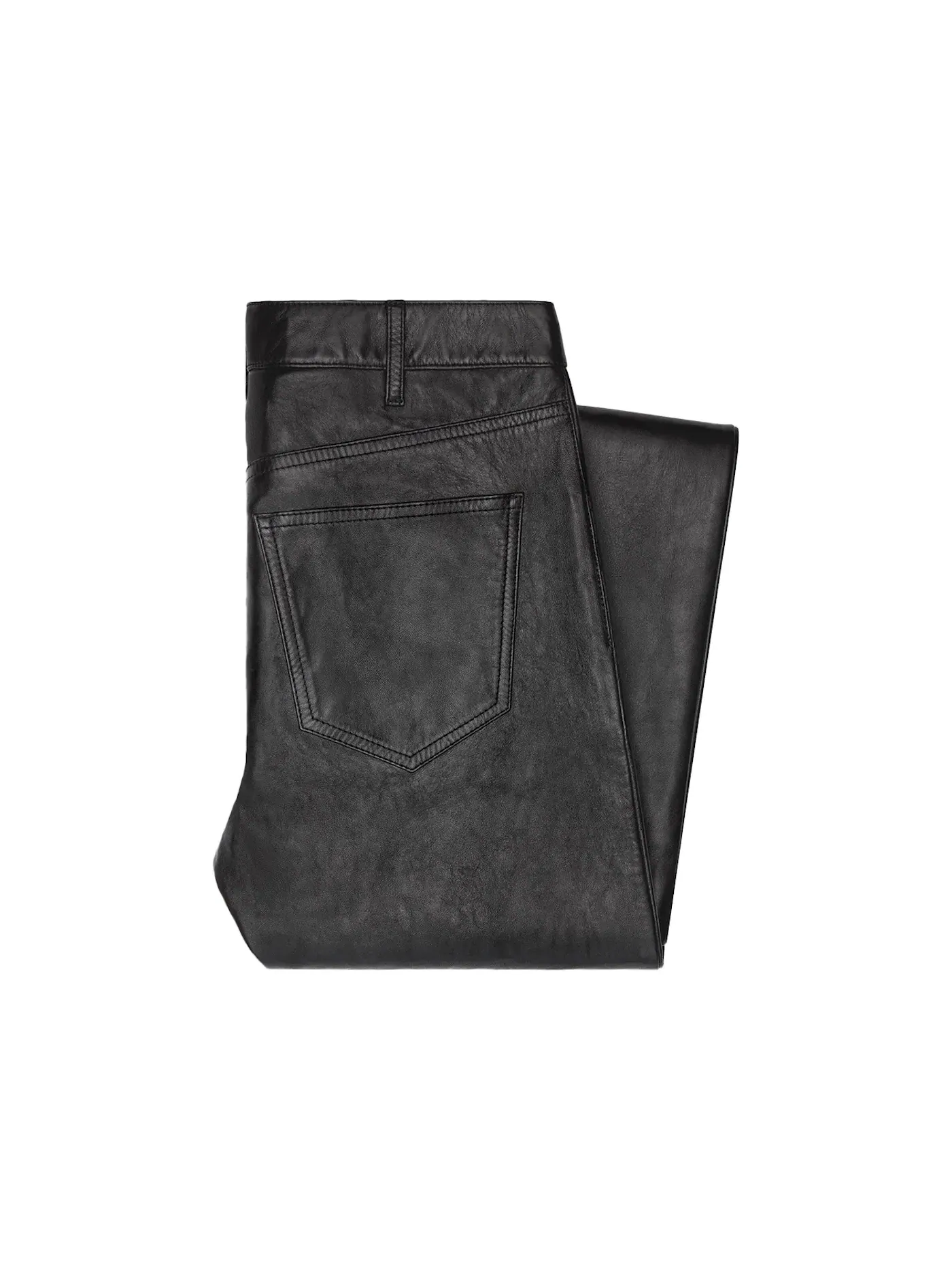 Мужские джинсы из мягкой ягнячьей кожи Celine Jeans — изображение 2 из 3, черный
