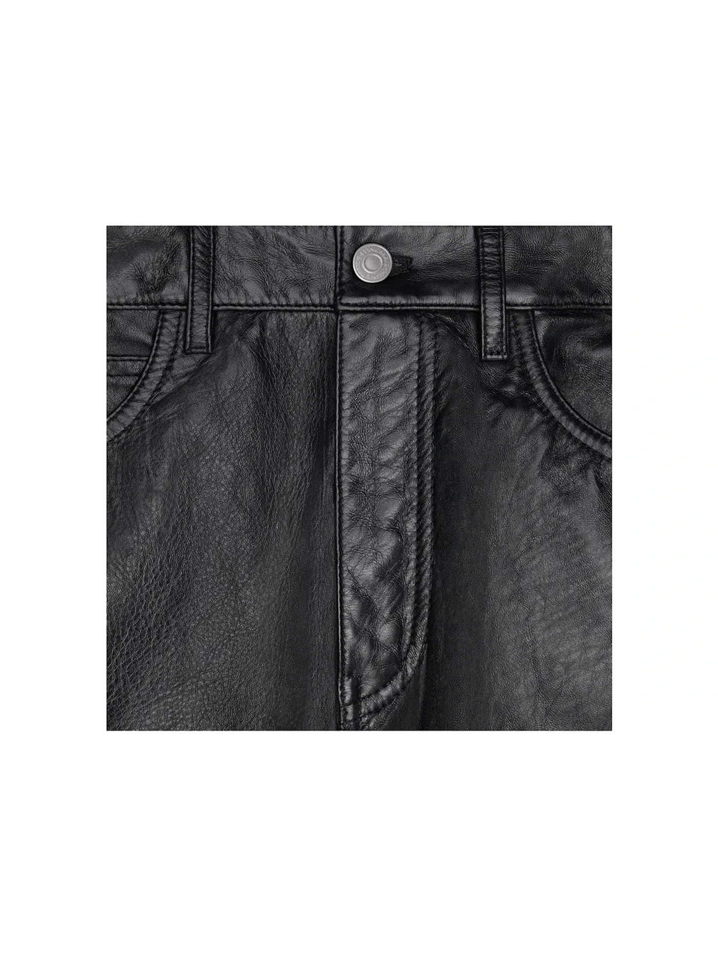 Мужские джинсы из мягкой ягнячьей кожи Celine Jeans — изображение 3 из 3, черный