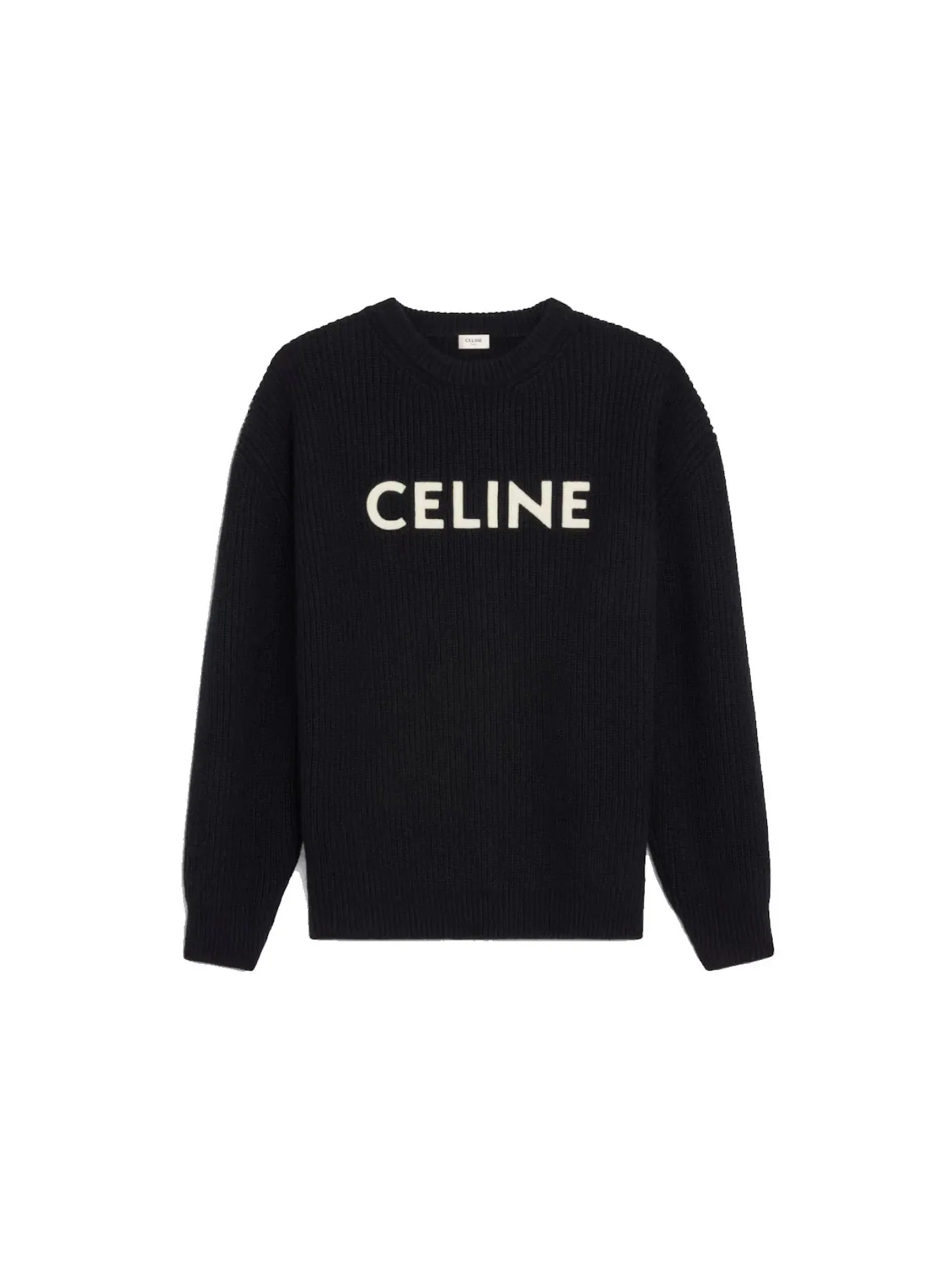 Мужской свитер оверсайз из шерсти Sweater In Wool Celine — изображение 1 из 1, черный