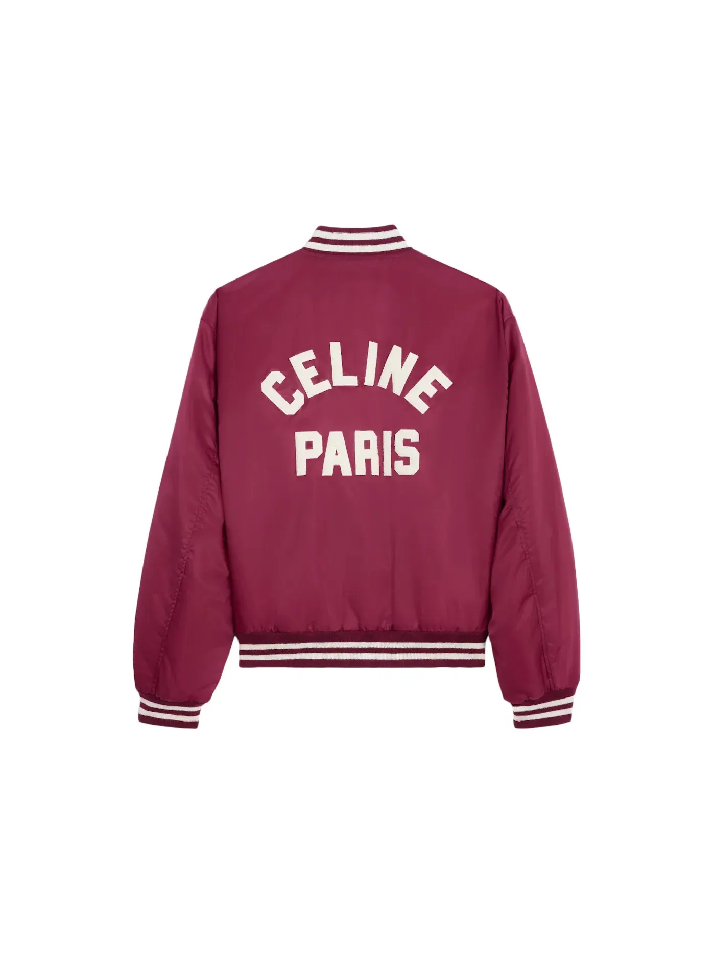 Женская куртка из нейлона Jacket in Nylon Celine — изображение 2 из 2, бордовый