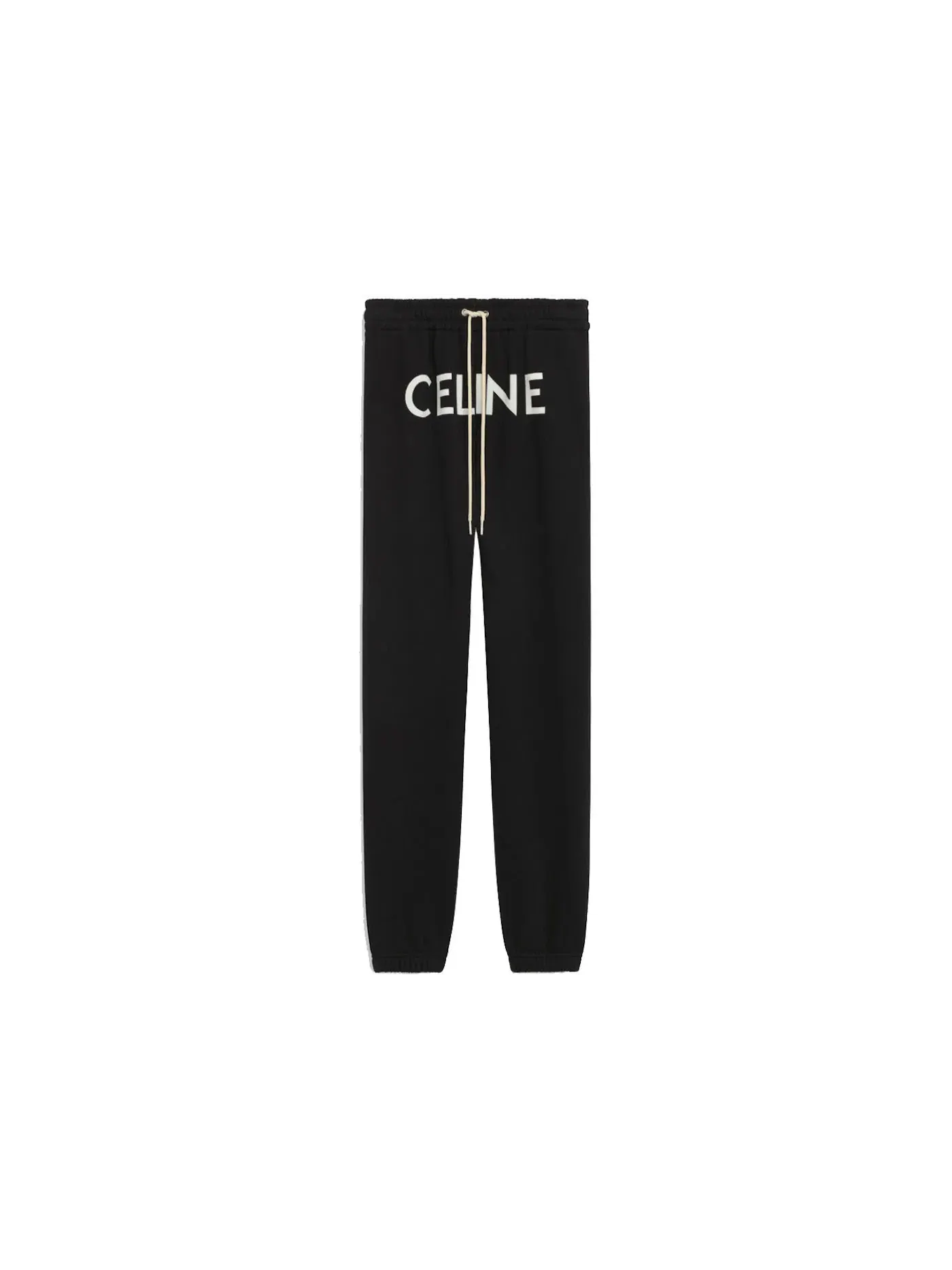 Мужские брюки из футера Celine Pants In Cotton Fleece — изображение 1 из 1, черный/белый