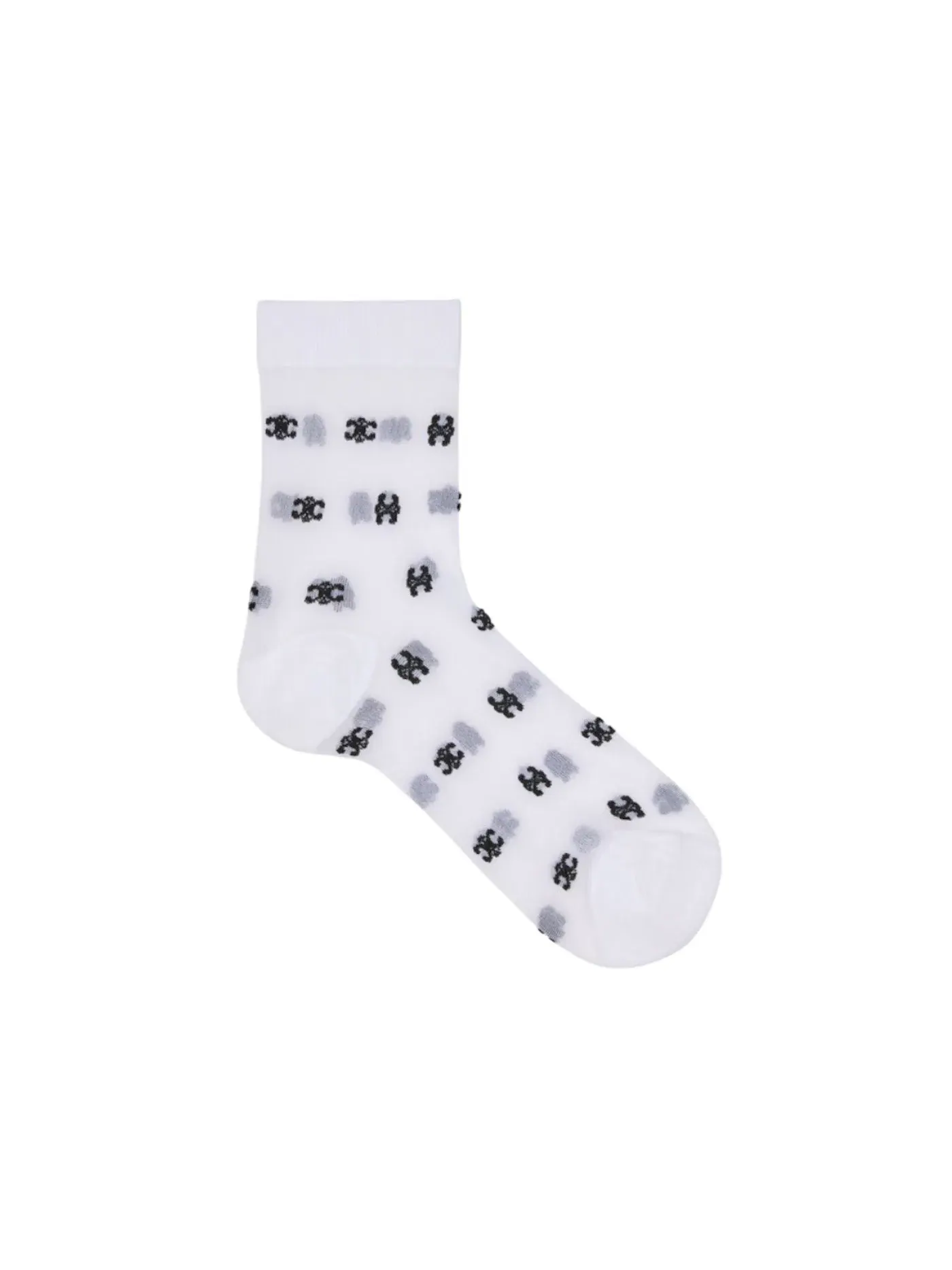 Женские носки с принтом Socks Celine — изображение 1 из 1, белый/черный