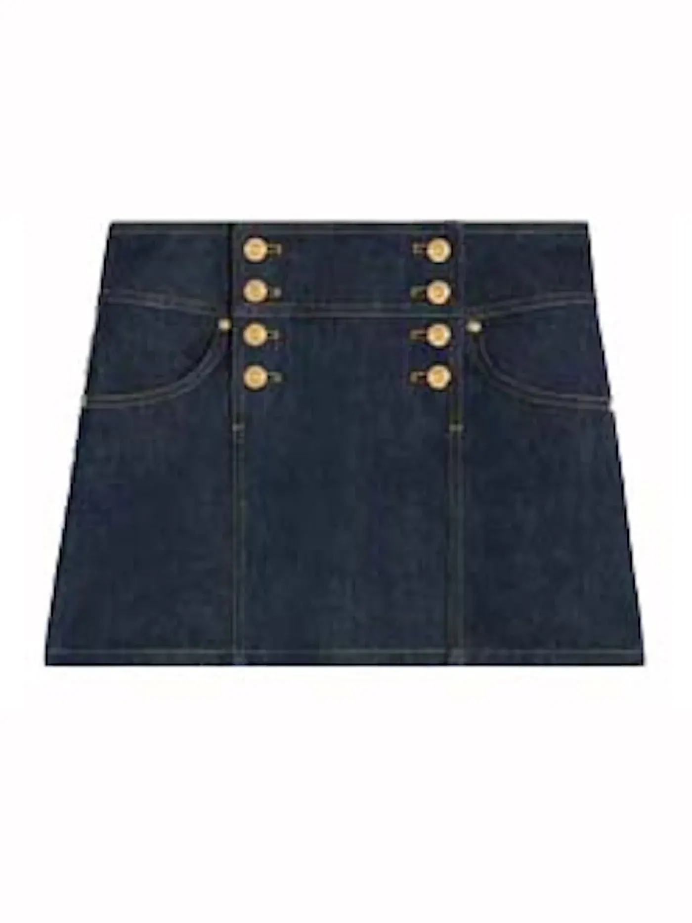 Женская юбка-трапеция из денима Rinse Washed Denim Mini Skirt Celine, Rinsed — изображение 1 из 1