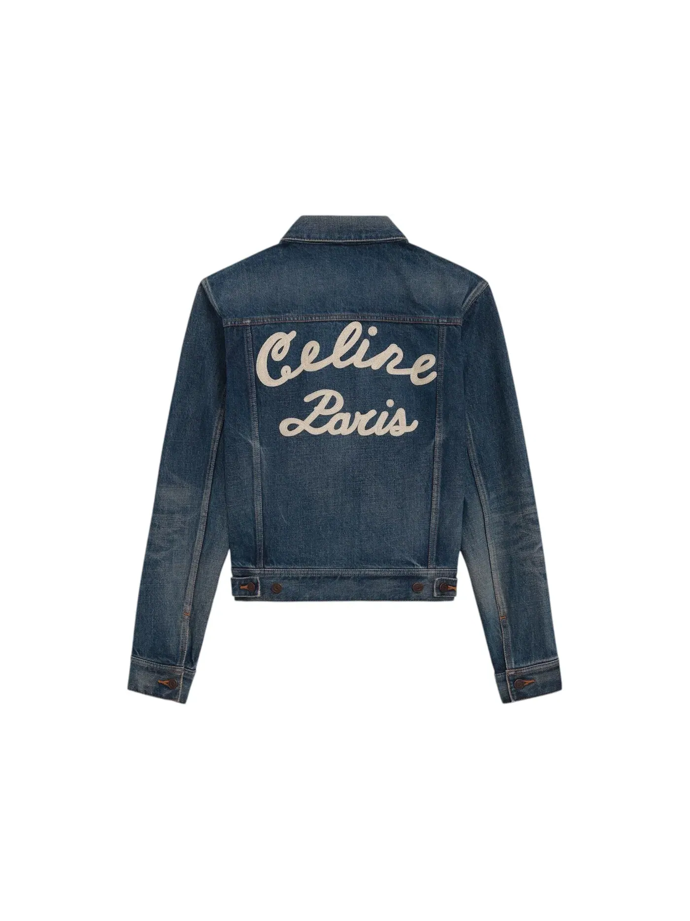 Женская джинсовая куртка с длинным рукавом Celine, Dark Union Wash — изображение 2 из 2