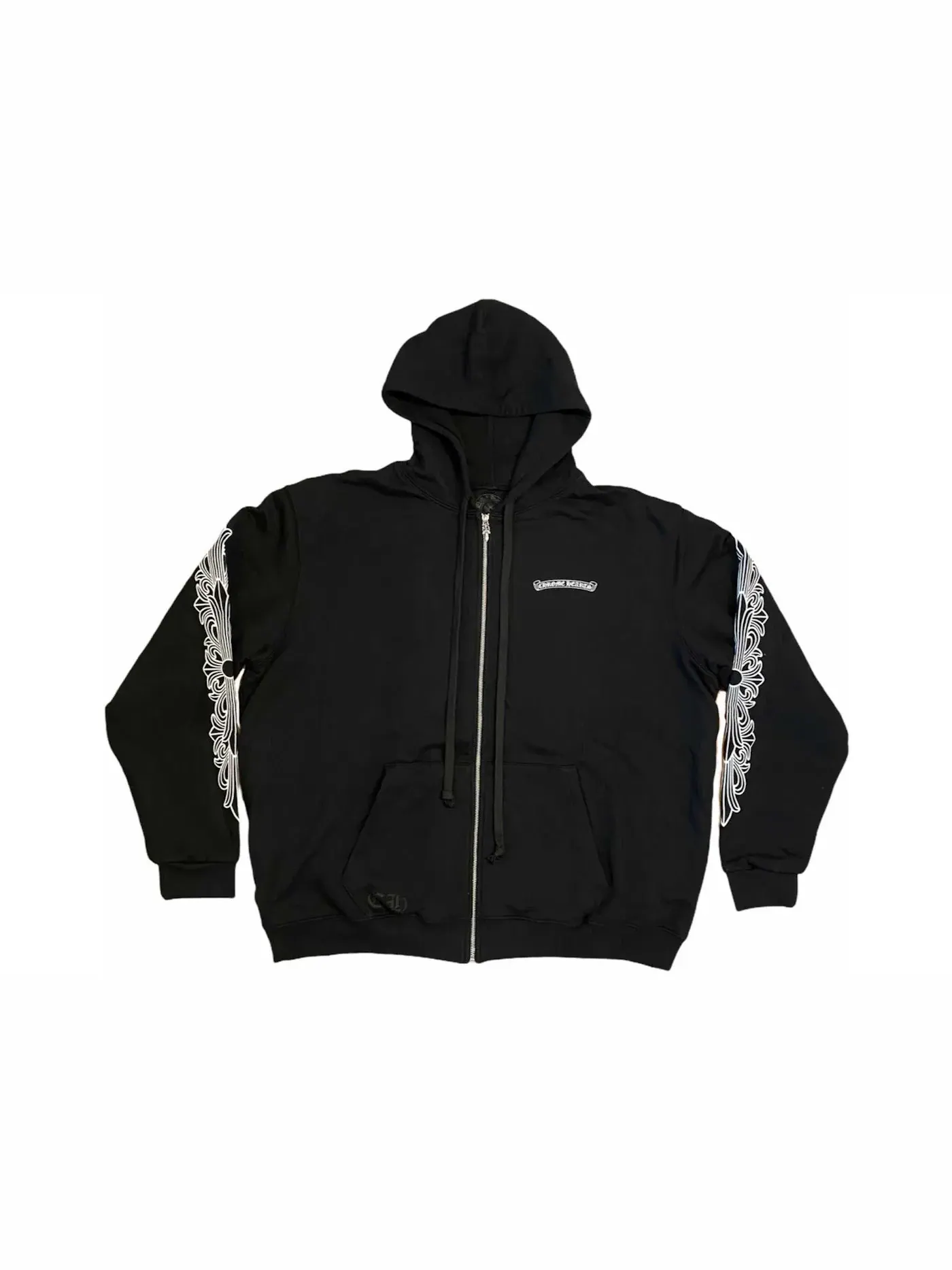 Мужская худи с застежкой-молнией Chrome Hearts — изображение 2 из 2, черный