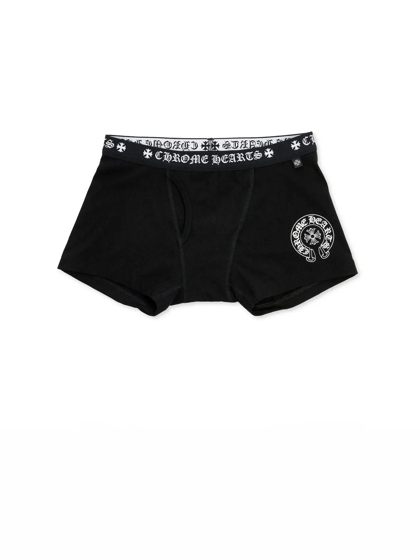 Детские боксерские шорты с принтом Chrome Hearts — изображение 1 из 1, черный/белый