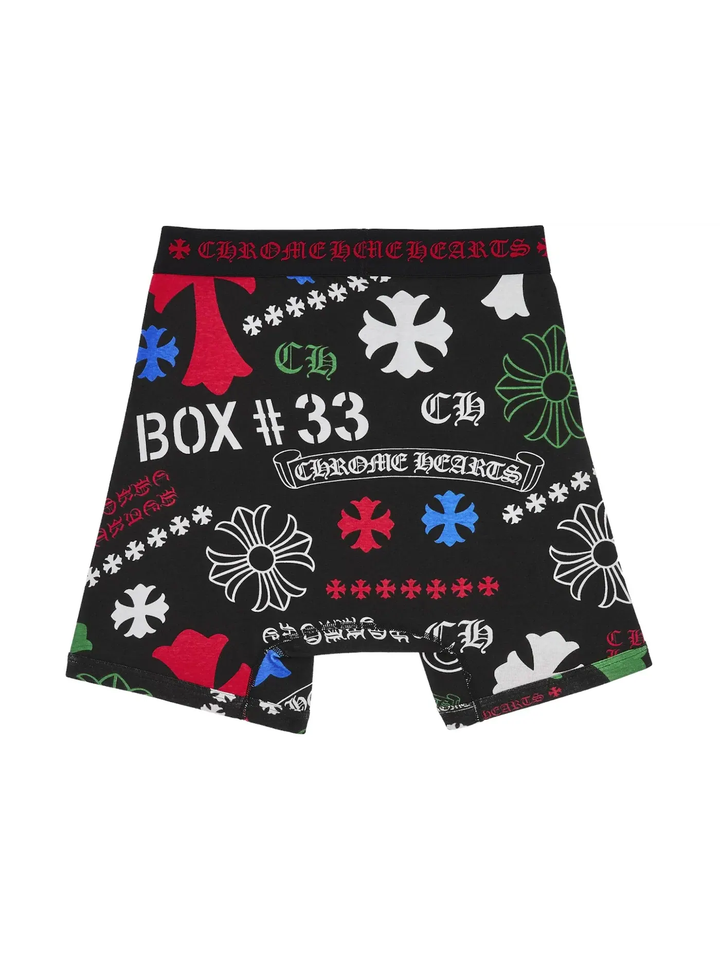 Мужские боксеры с принтом Classic Rib Boxer Brief Chrome Hearts — изображение 2 из 2, черный/мульти
