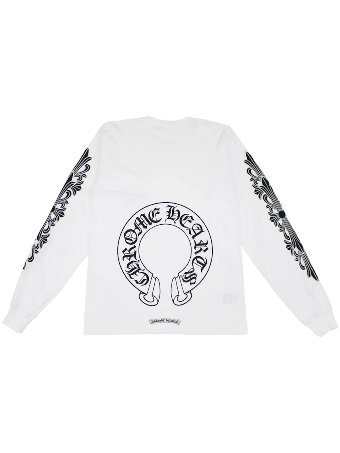 Мужская футболка с длинным рукавом Floral Horseshoe Chrome Hearts — изображение 1 из 2, белый