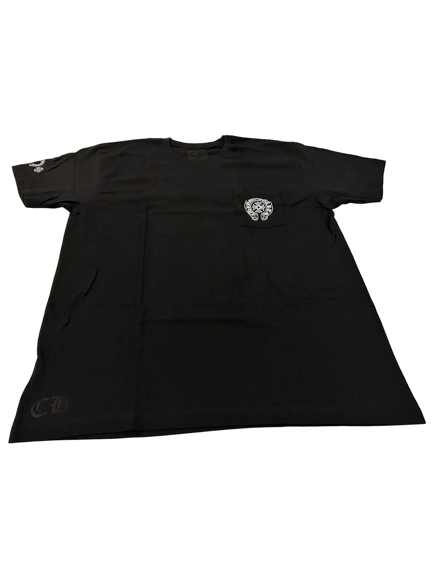 Мужская футболка с градиентным цветочным принтом Chrome Hearts — изображение 2 из 2, черный/мульти