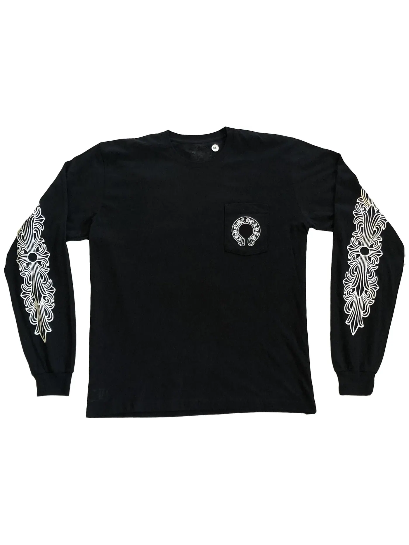 Мужская футболка с длинным рукавом с принтом L/S T-shirt Chrome Hearts — изображение 2 из 2, черный