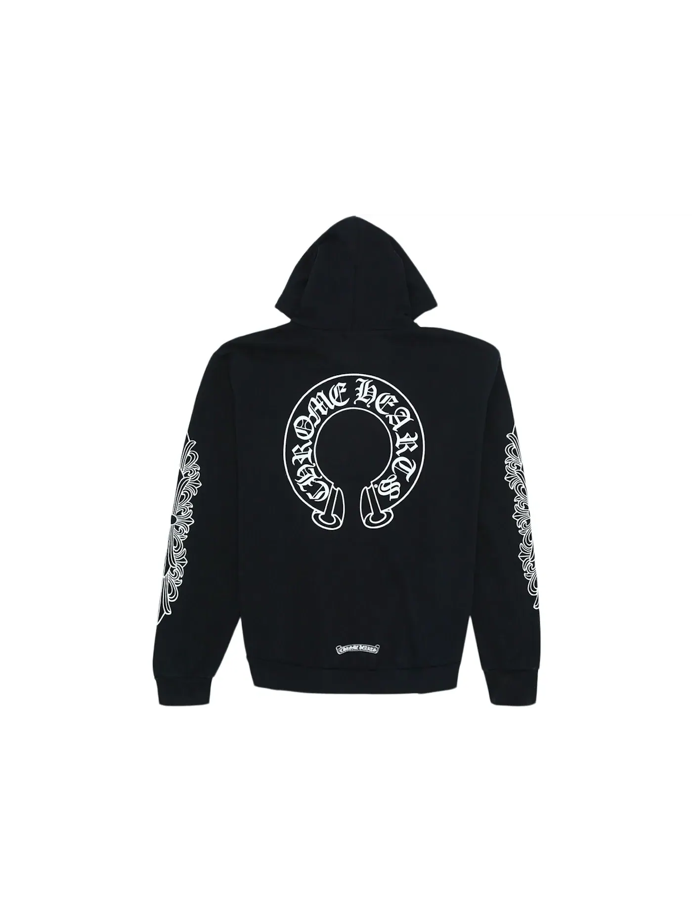 Мужская худи с принтом Horse Shoe Floral Chrome Hearts — изображение 1 из 2, черный