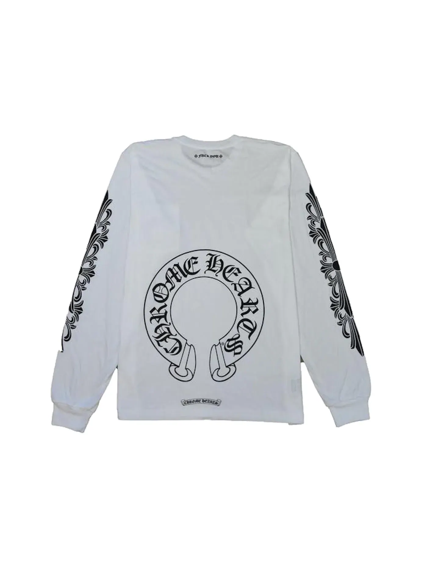 Мужская футболка с длинным рукавом Chrome Hearts Horse Shoe — изображение 1 из 2, белый