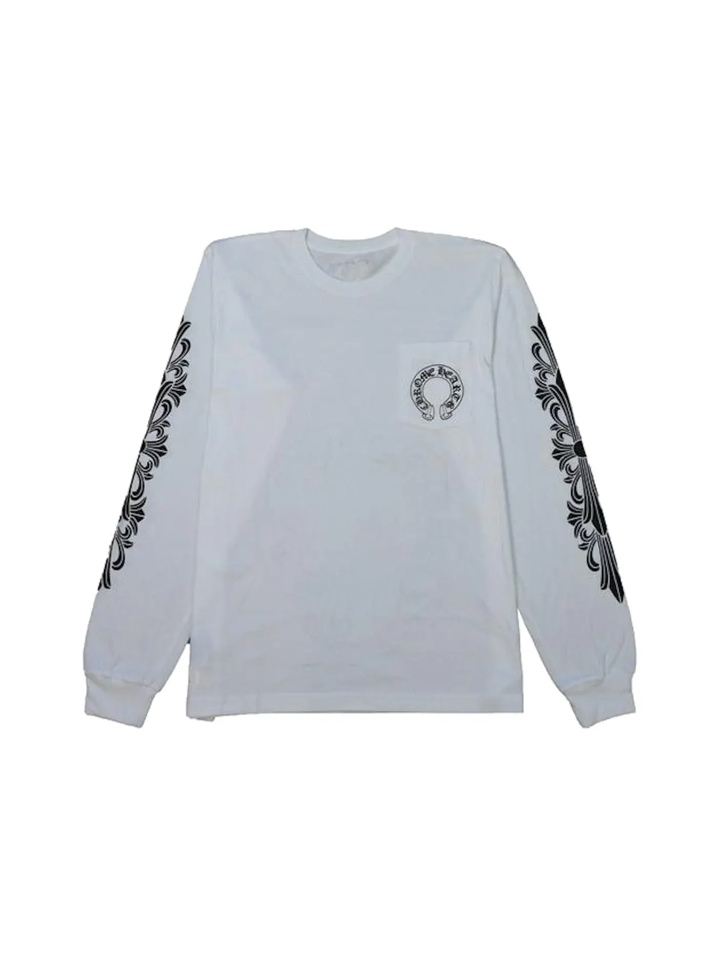 Мужская футболка с длинным рукавом Chrome Hearts Horse Shoe — изображение 2 из 2, белый