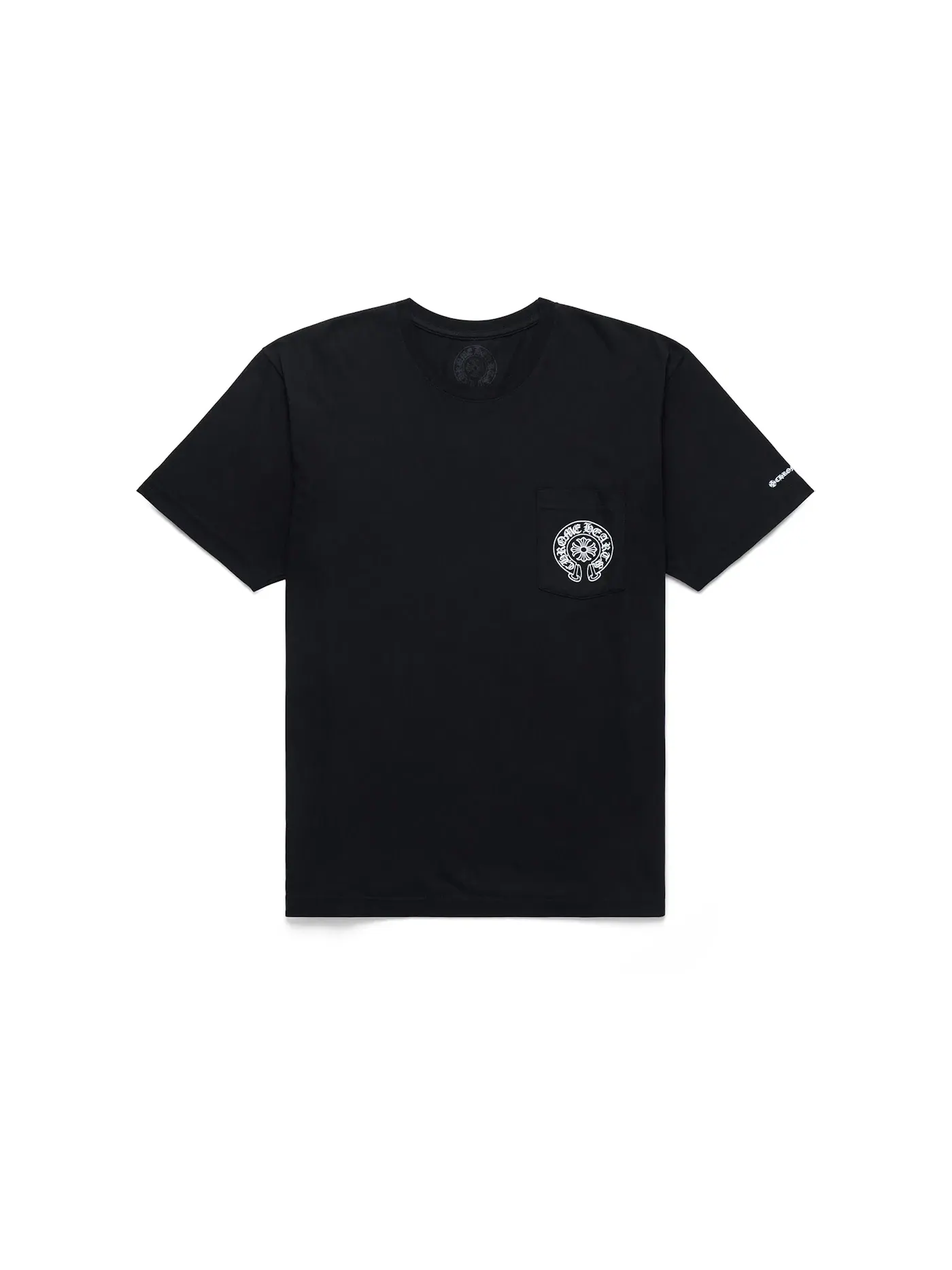 Мужская футболка с карманом Horse Shoe Logo Chrome Hearts — изображение 1 из 6, черный