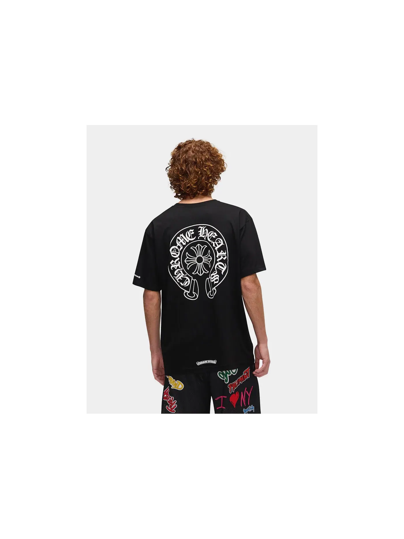 Мужская футболка с карманом Horse Shoe Logo Chrome Hearts — изображение 5 из 6, черный